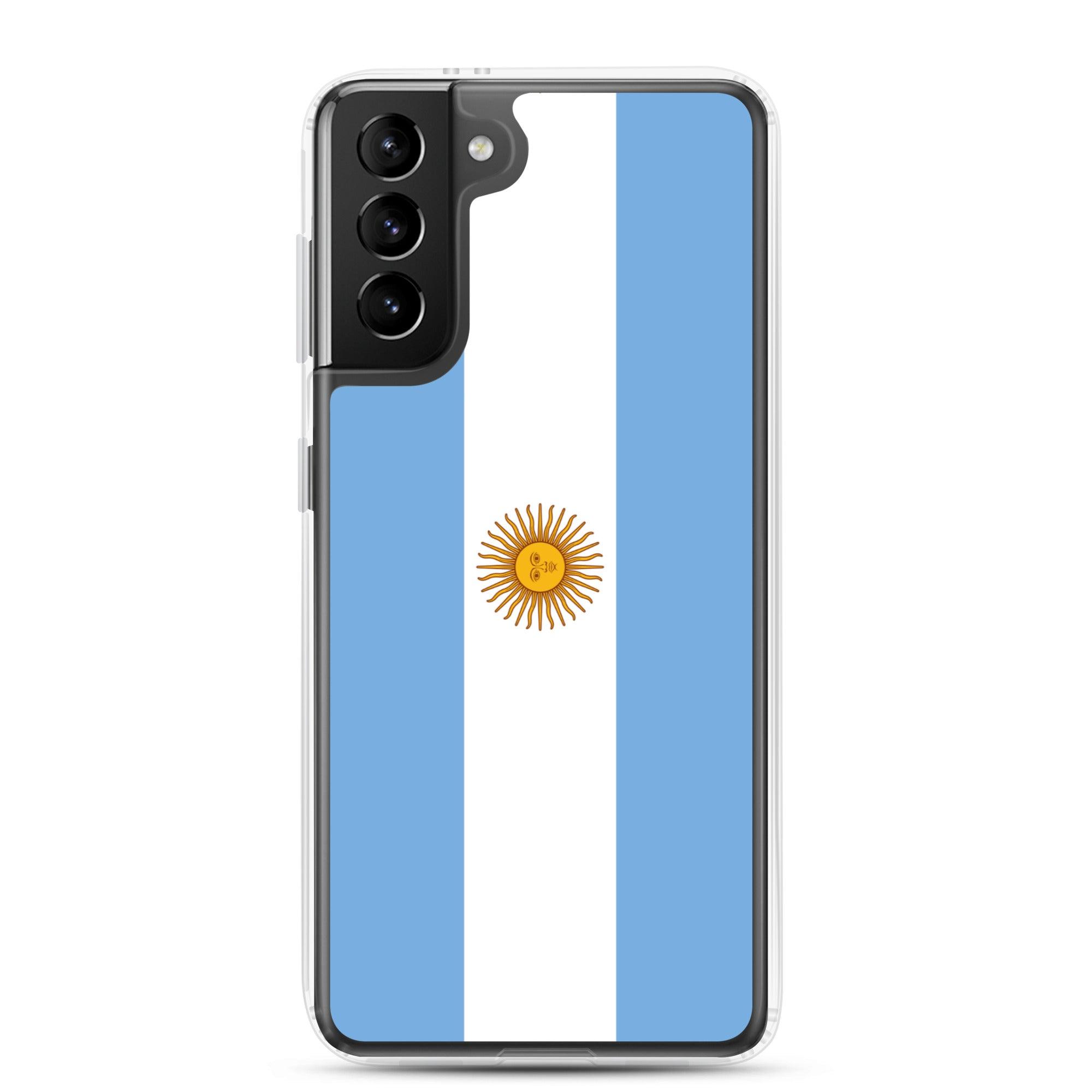 Coque de téléphone avec le drapeau de l'Argentine, en TPU, offrant une protection et un design élégant.