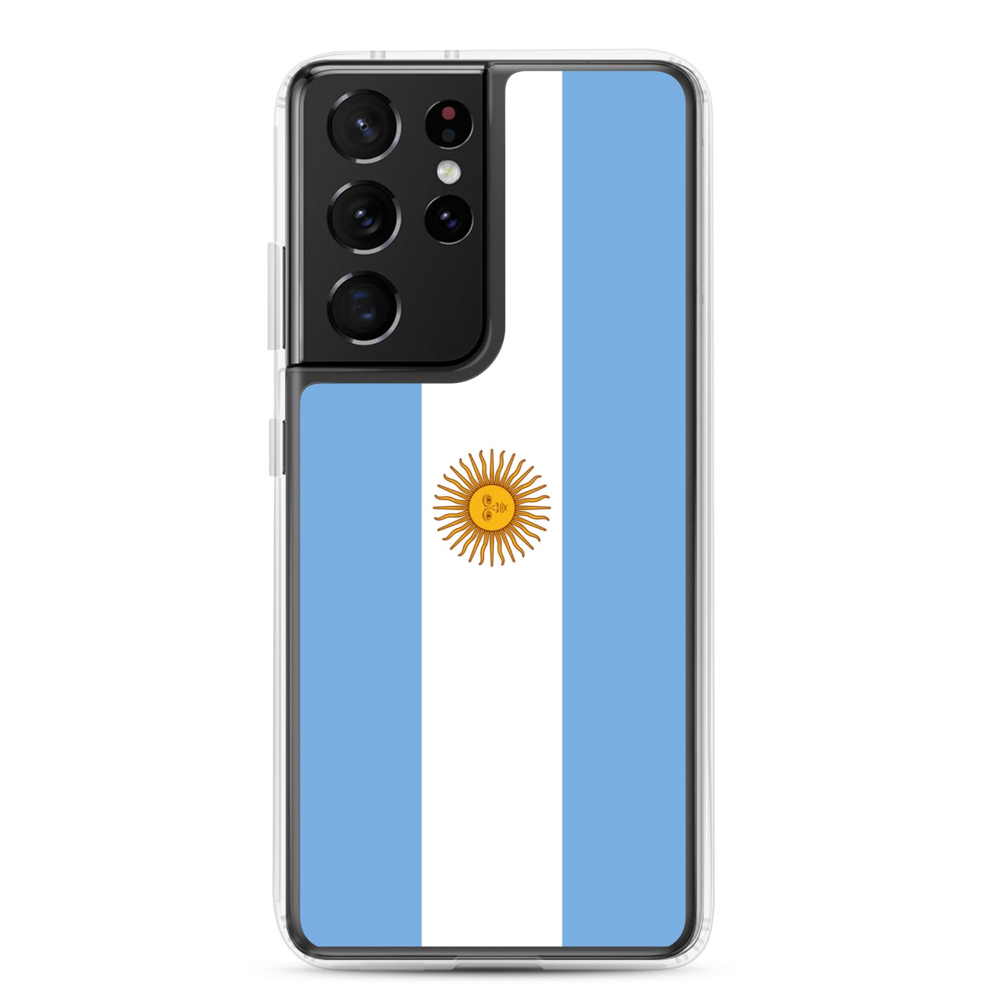 Coque de téléphone avec le drapeau de l'Argentine, en TPU, offrant une protection et un design élégant.