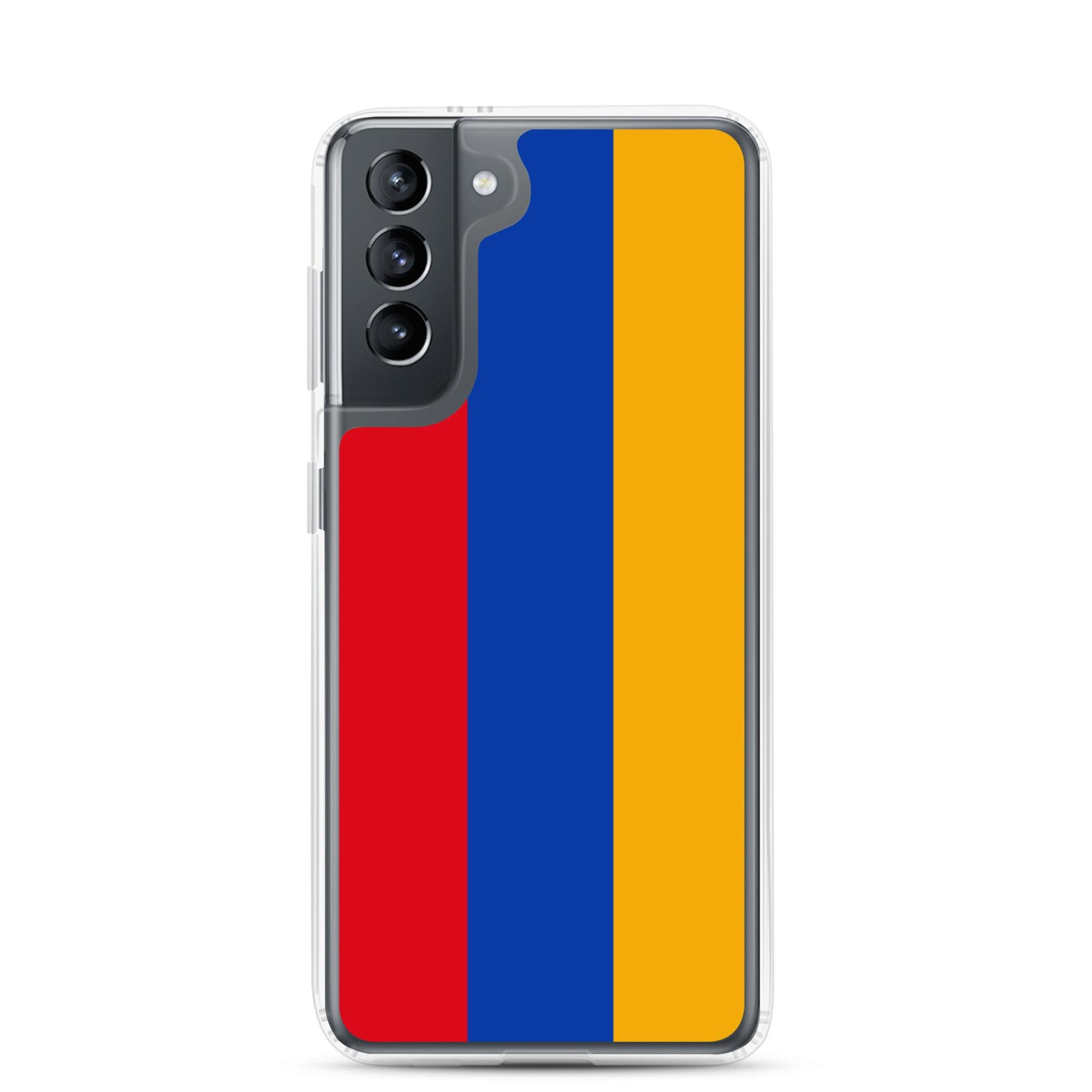 Coque de téléphone avec le drapeau de l'Arménie, en TPU, offrant une protection élégante et durable.