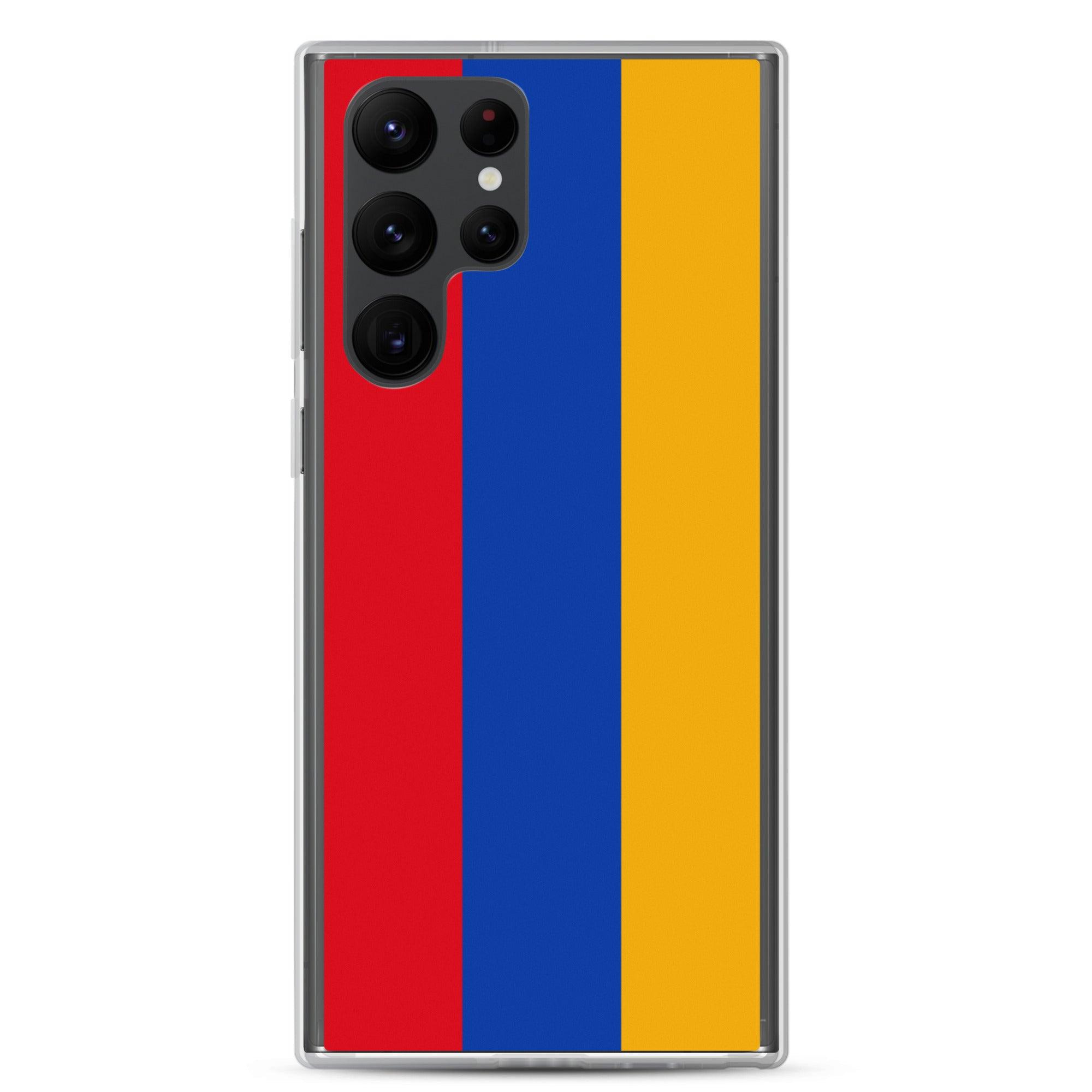 Coque de téléphone avec le drapeau de l'Arménie, en TPU, offrant une protection élégante et durable.