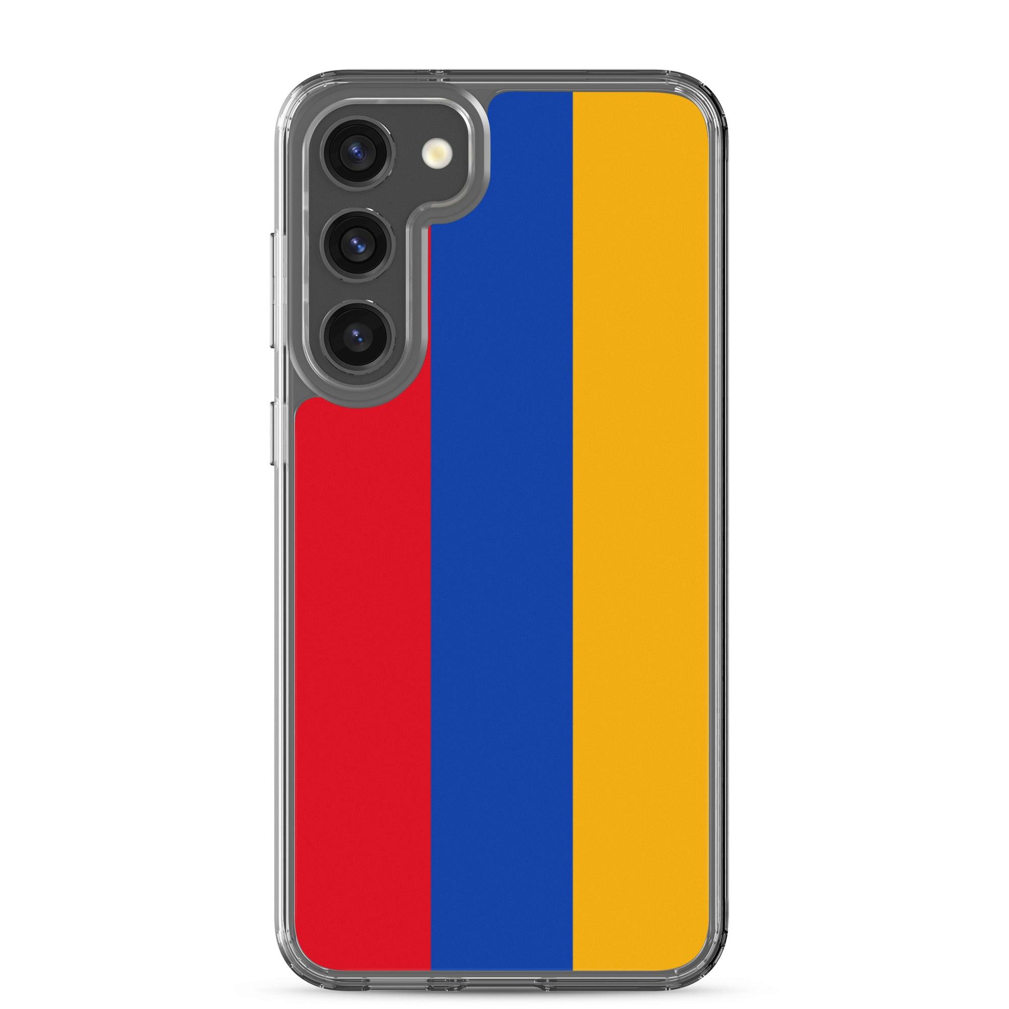 Coque de téléphone avec le drapeau de l'Arménie, en TPU, offrant une protection élégante et durable.