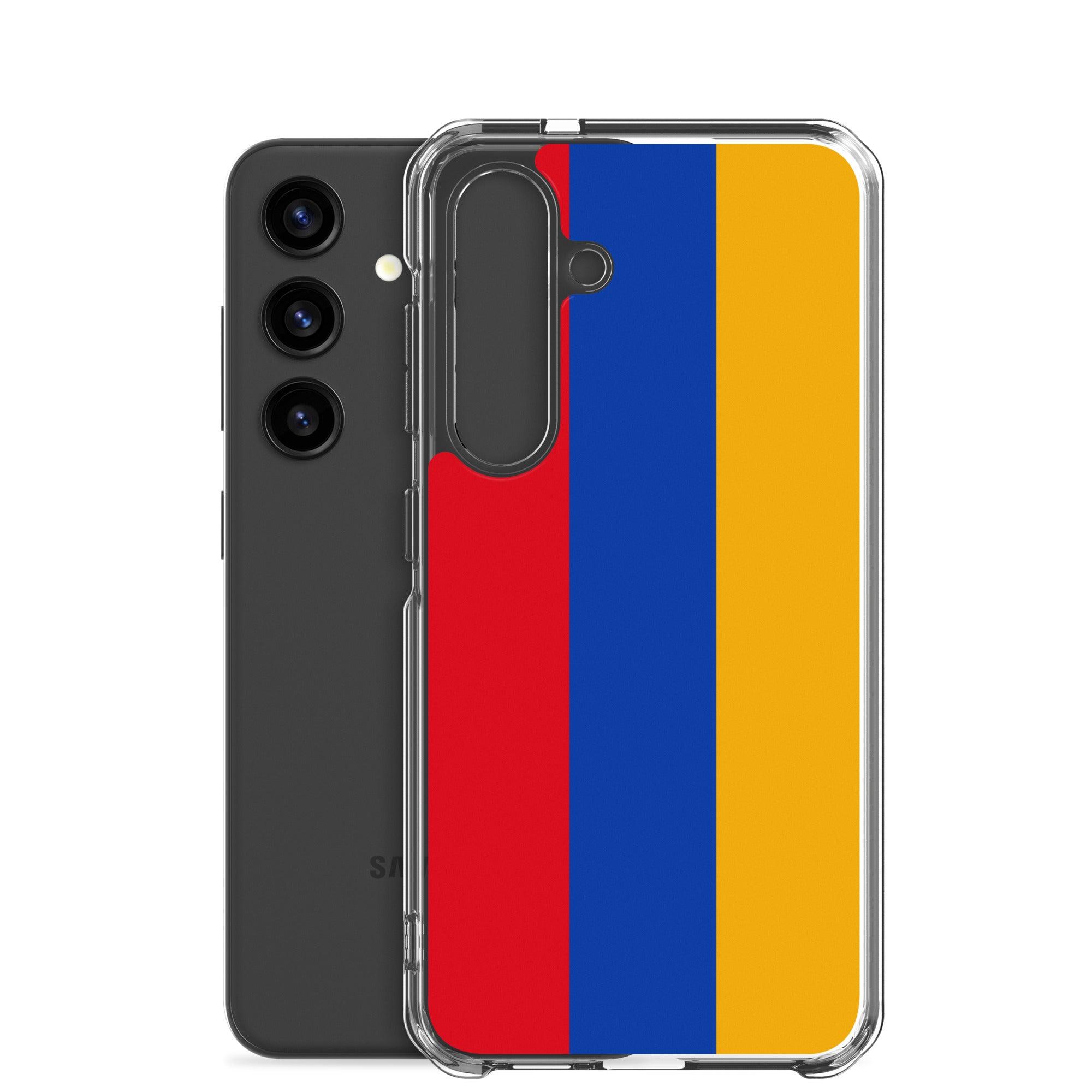 Coque de téléphone avec le drapeau de l'Arménie, en TPU, offrant une protection élégante et durable.