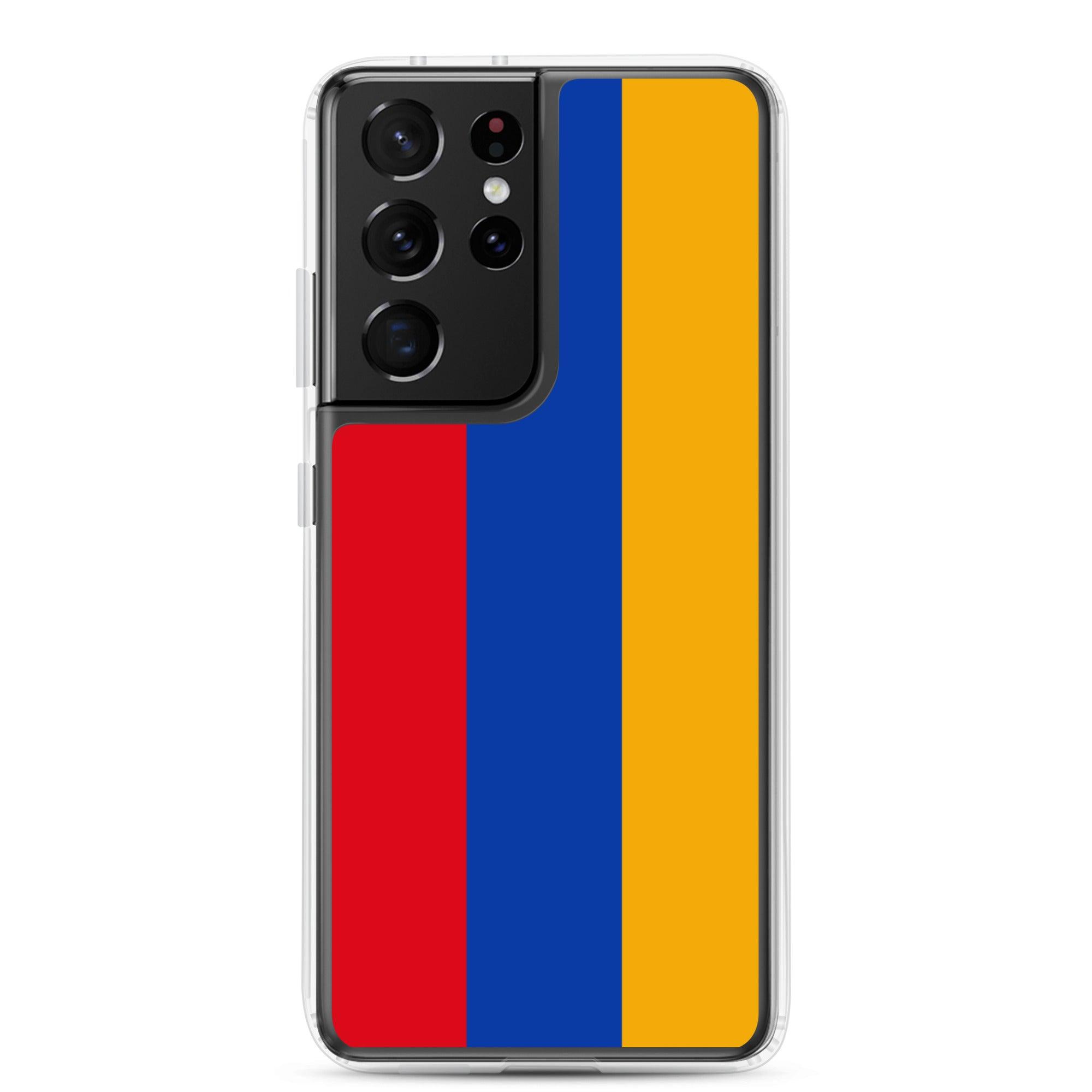 Coque de téléphone avec le drapeau de l'Arménie, en TPU, offrant une protection élégante et durable.