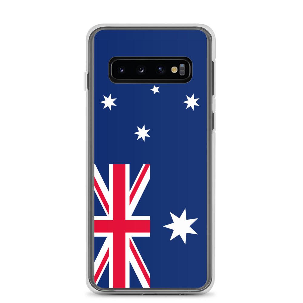 Coque de téléphone avec le drapeau australien, en TPU, offrant une protection et un design élégant.