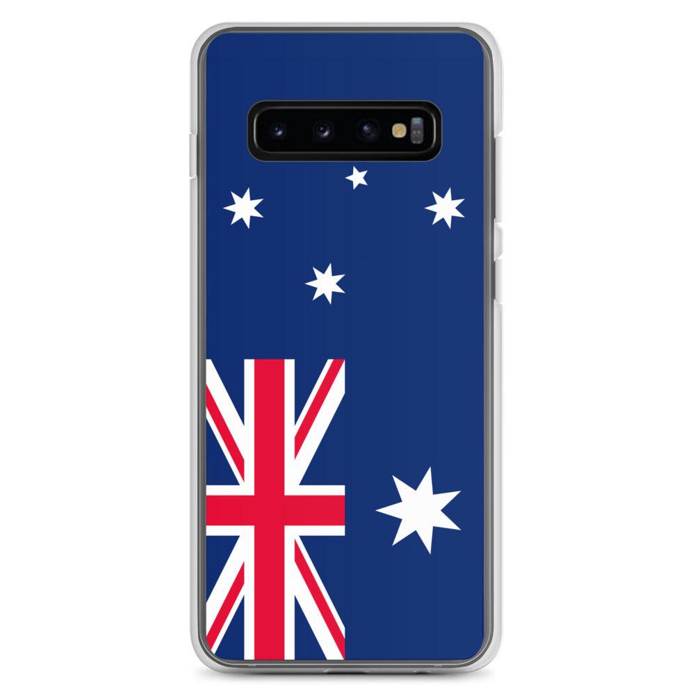 Coque de téléphone avec le drapeau australien, en TPU, offrant une protection et un design élégant.