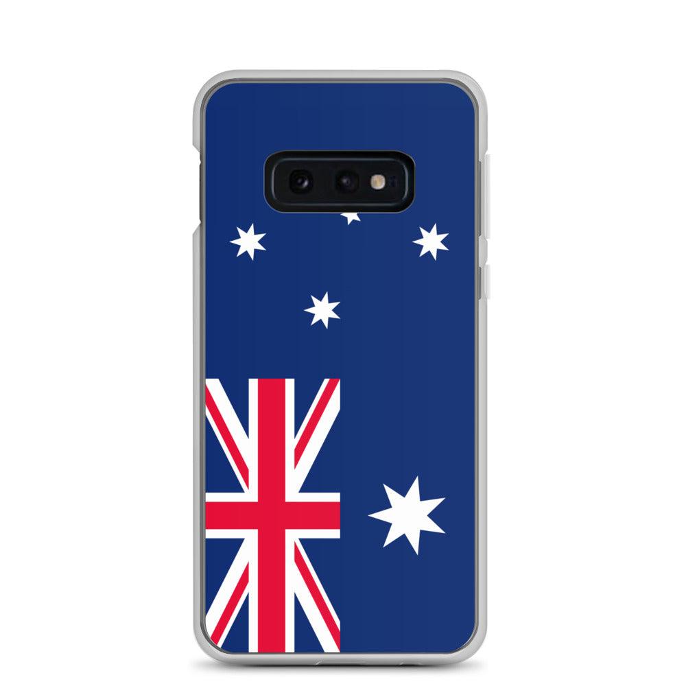 Coque de téléphone avec le drapeau australien, en TPU, offrant une protection et un design élégant.