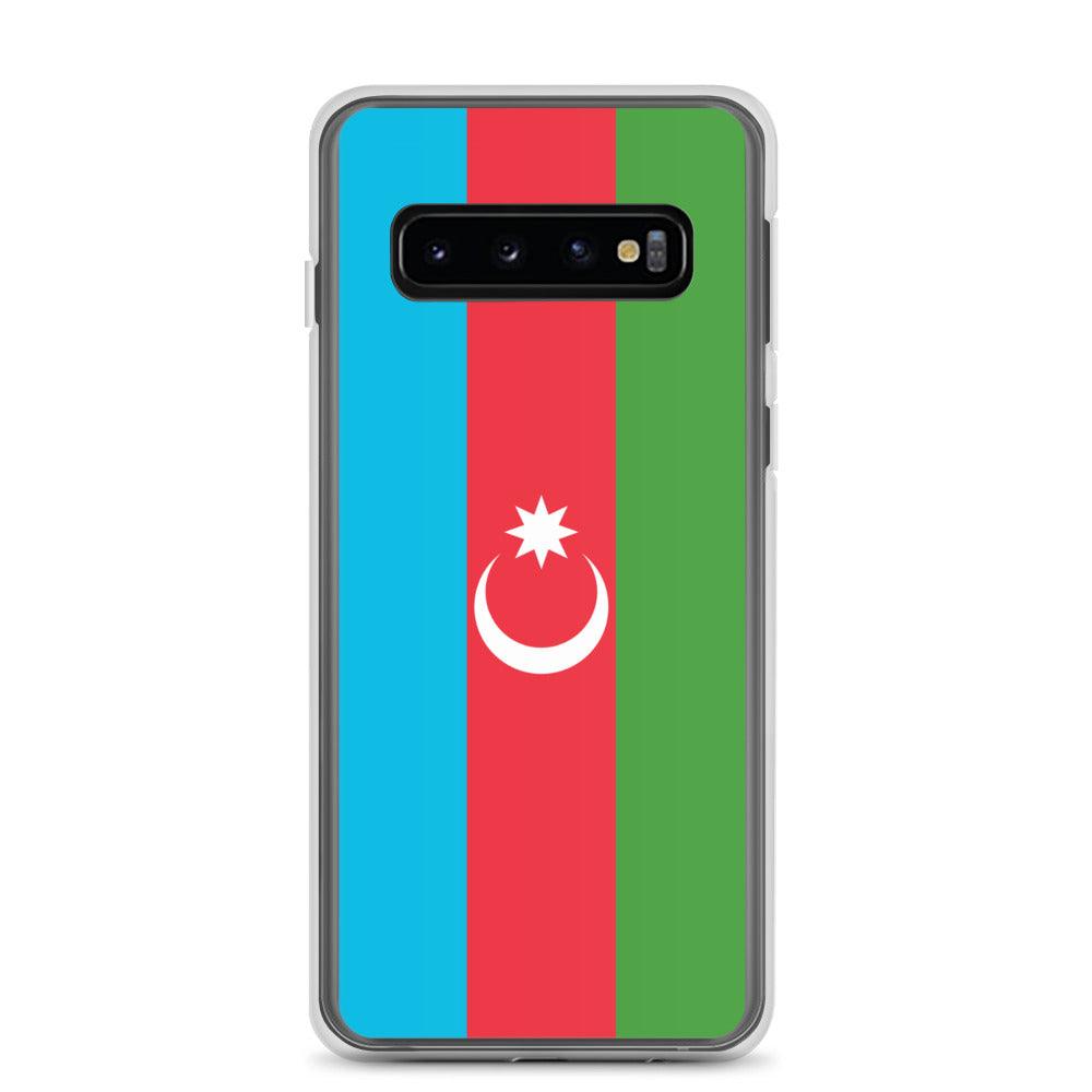 Coque de téléphone avec le drapeau de l'Azerbaïdjan, en TPU, offrant protection et style.