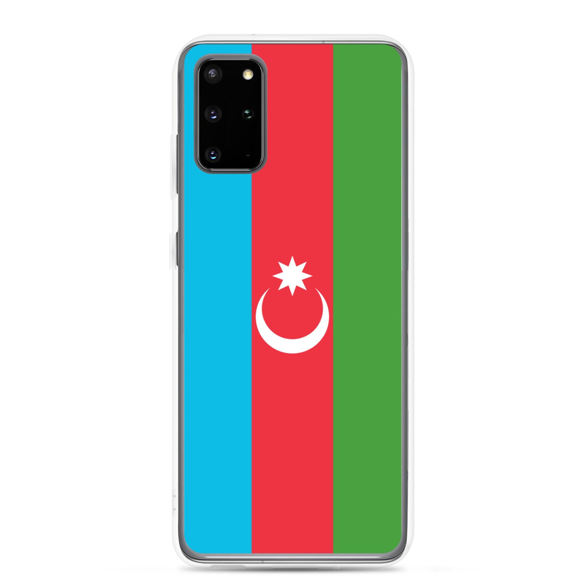 Coque de téléphone avec le drapeau de l'Azerbaïdjan, en TPU, offrant protection et style.