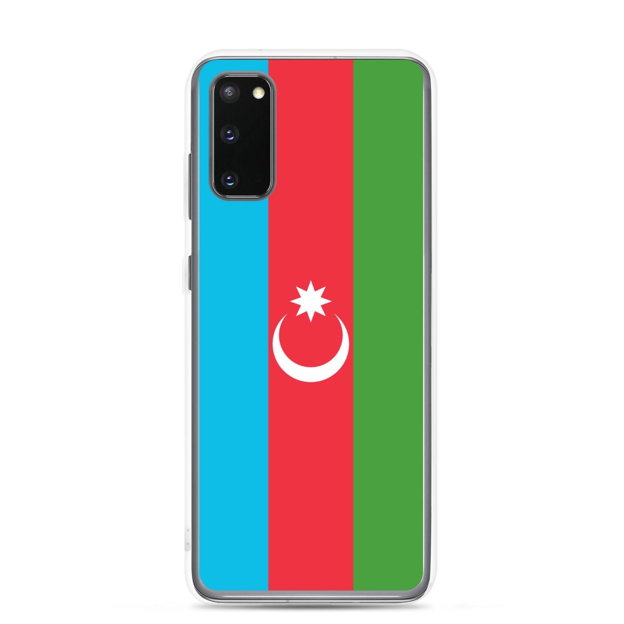 Coque de téléphone avec le drapeau de l'Azerbaïdjan, en TPU, offrant protection et style.