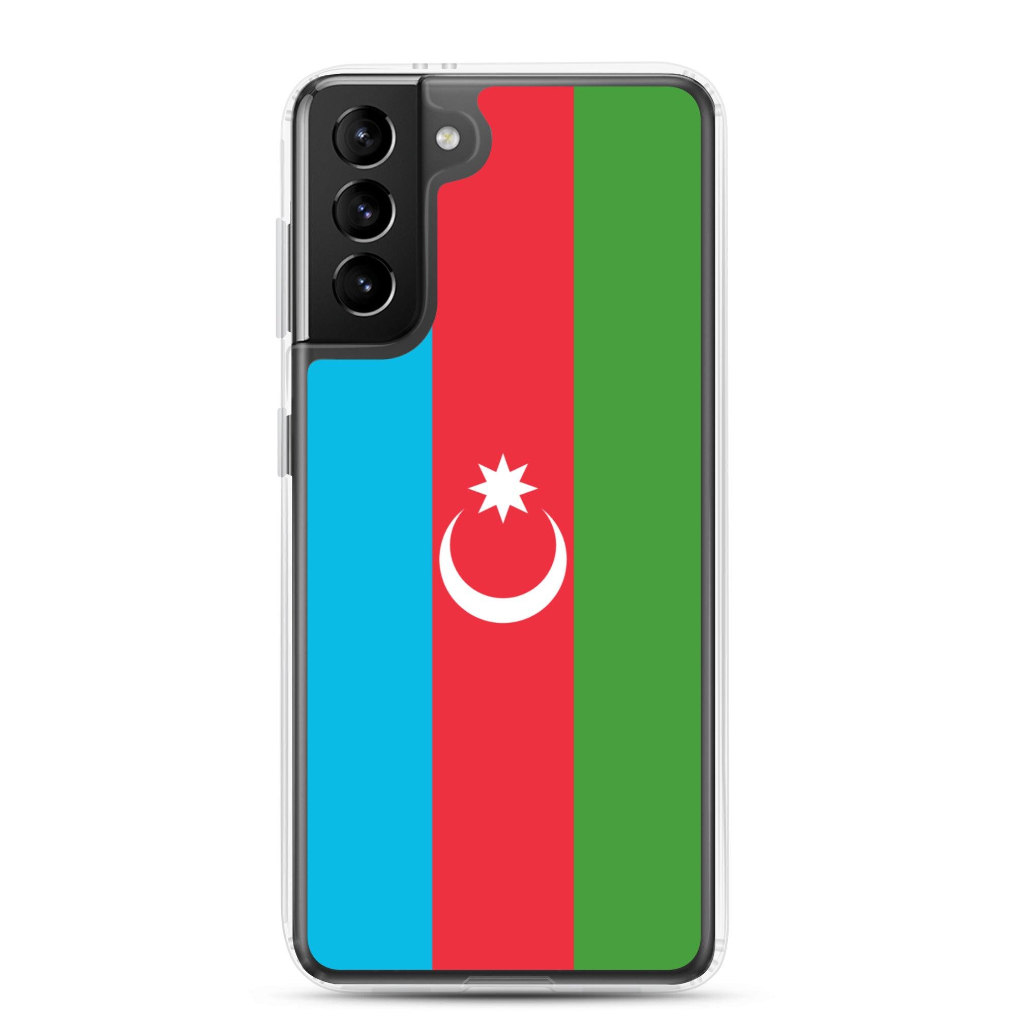 Coque de téléphone avec le drapeau de l'Azerbaïdjan, en TPU, offrant protection et style.