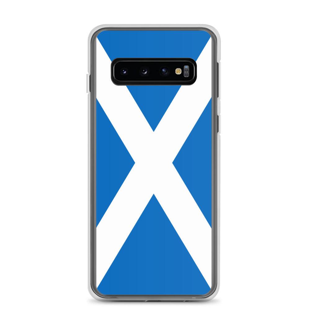 Coque de téléphone avec le design du Drapeau de l'Écosse, en TPU flexible et durable, offrant une protection complète.