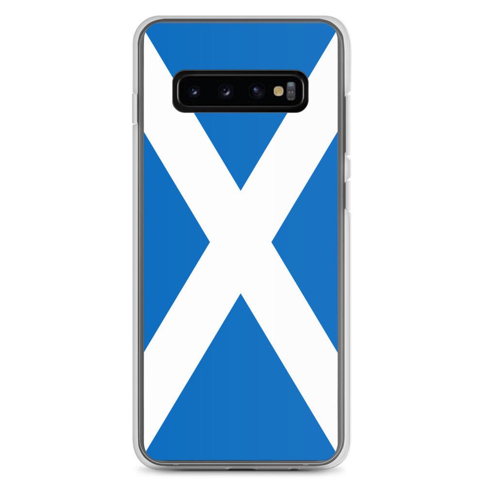 Coque de téléphone avec le design du Drapeau de l'Écosse, en TPU flexible et durable, offrant une protection complète.