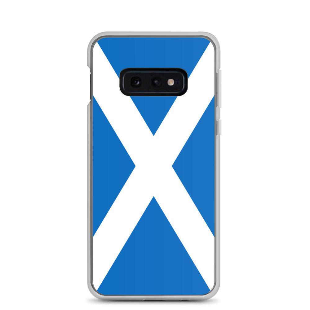 Coque de téléphone avec le design du Drapeau de l'Écosse, en TPU flexible et durable, offrant une protection complète.