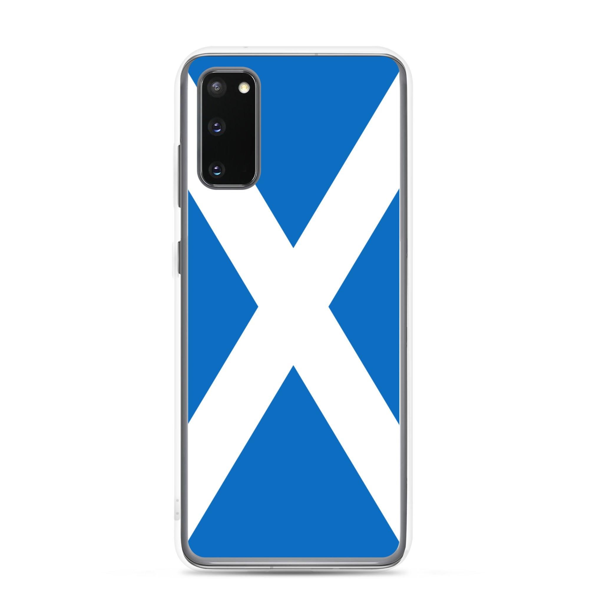 Coque de téléphone avec le design du Drapeau de l'Écosse, en TPU flexible et durable, offrant une protection complète.