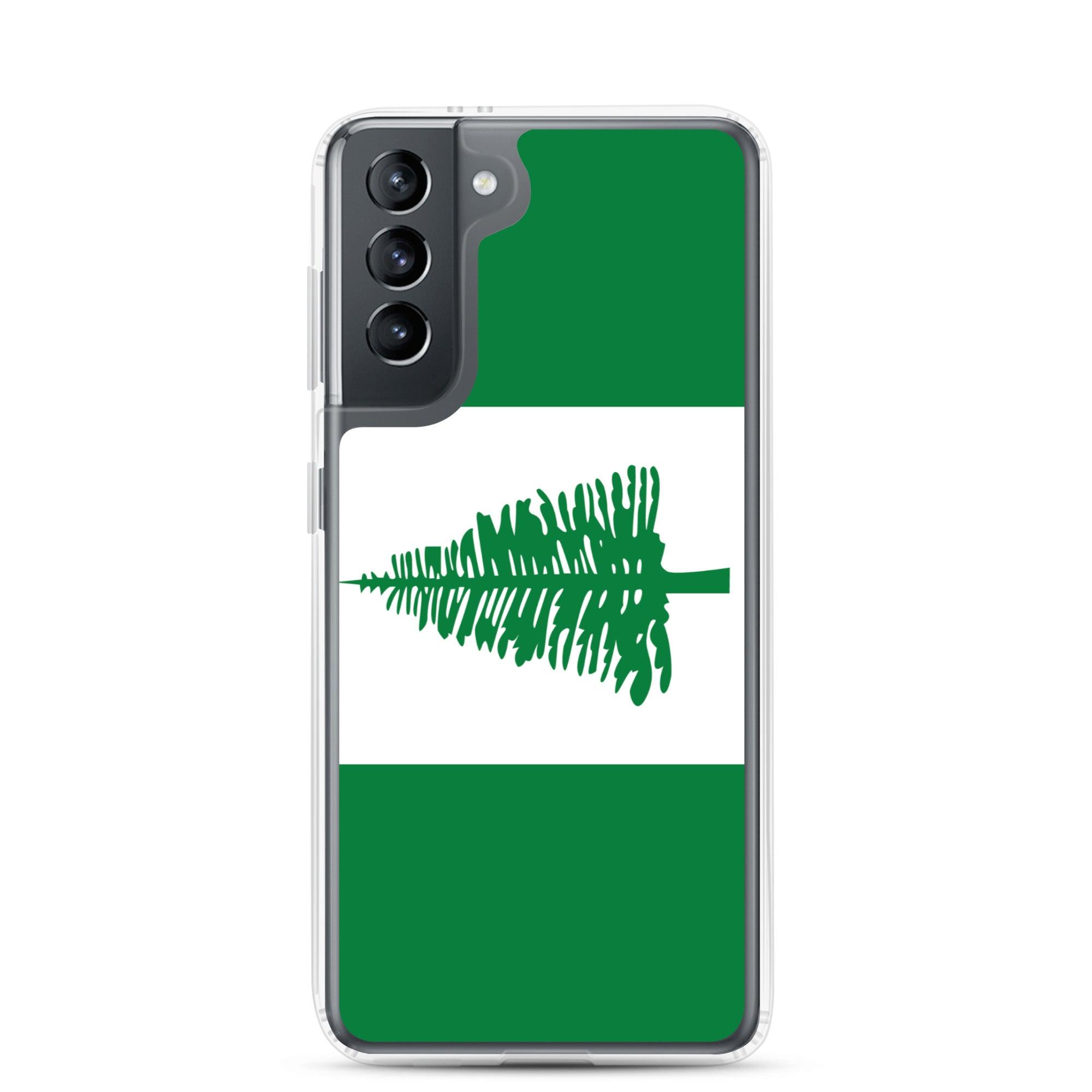 Coque de téléphone avec le drapeau de l'île Norfolk, en TPU, offrant une protection élégante et durable.