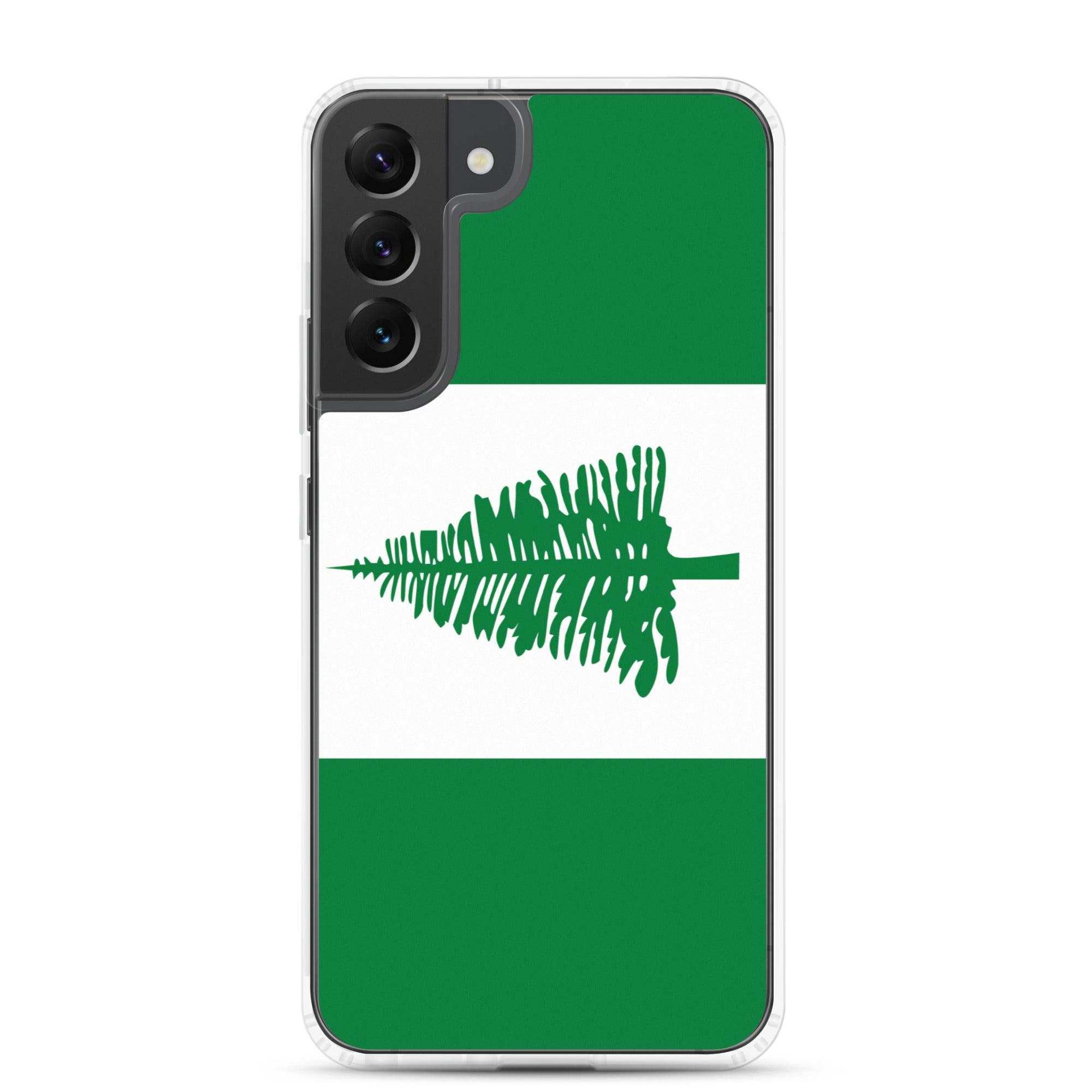 Coque de téléphone avec le drapeau de l'île Norfolk, en TPU, offrant une protection élégante et durable.