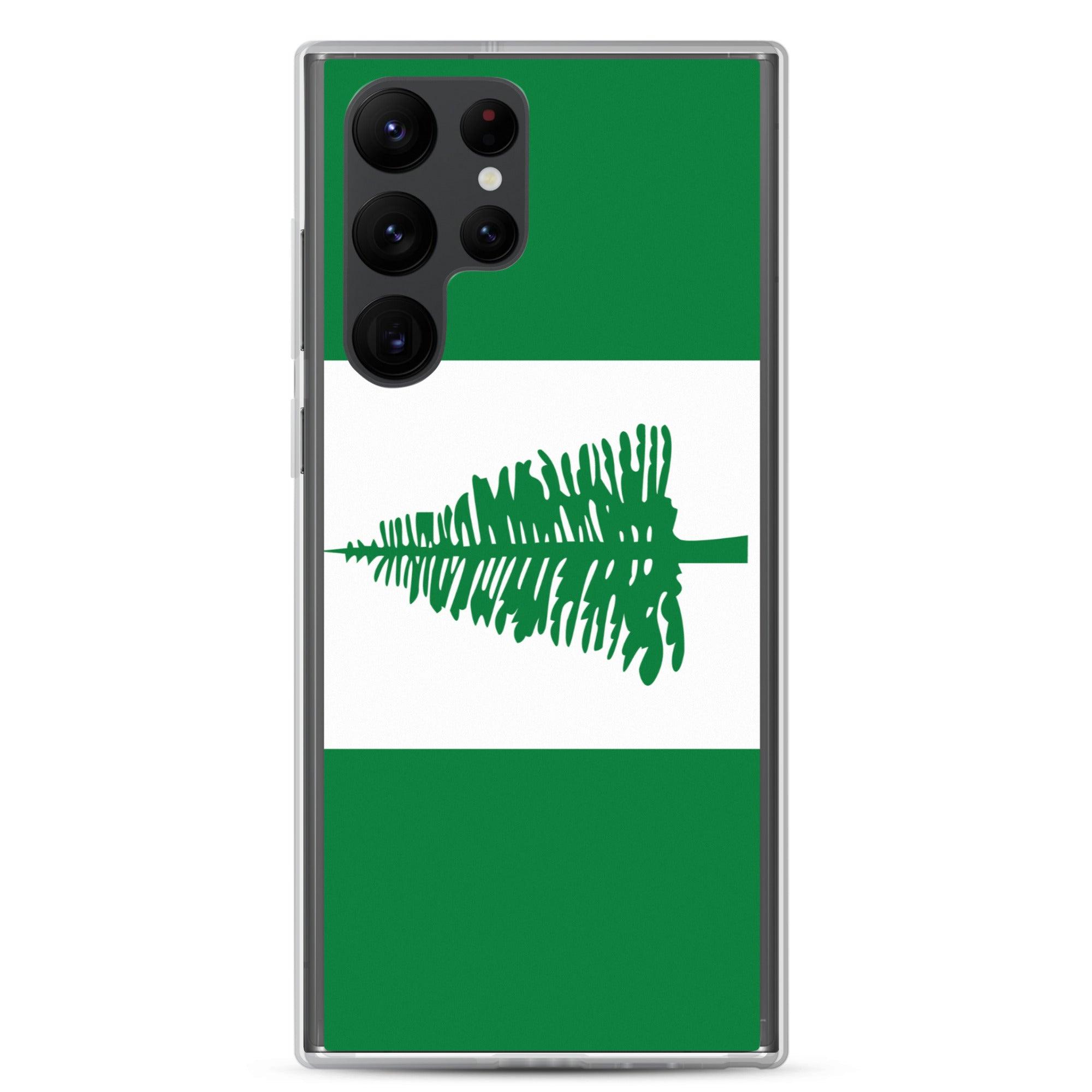 Coque de téléphone avec le drapeau de l'île Norfolk, en TPU, offrant une protection élégante et durable.