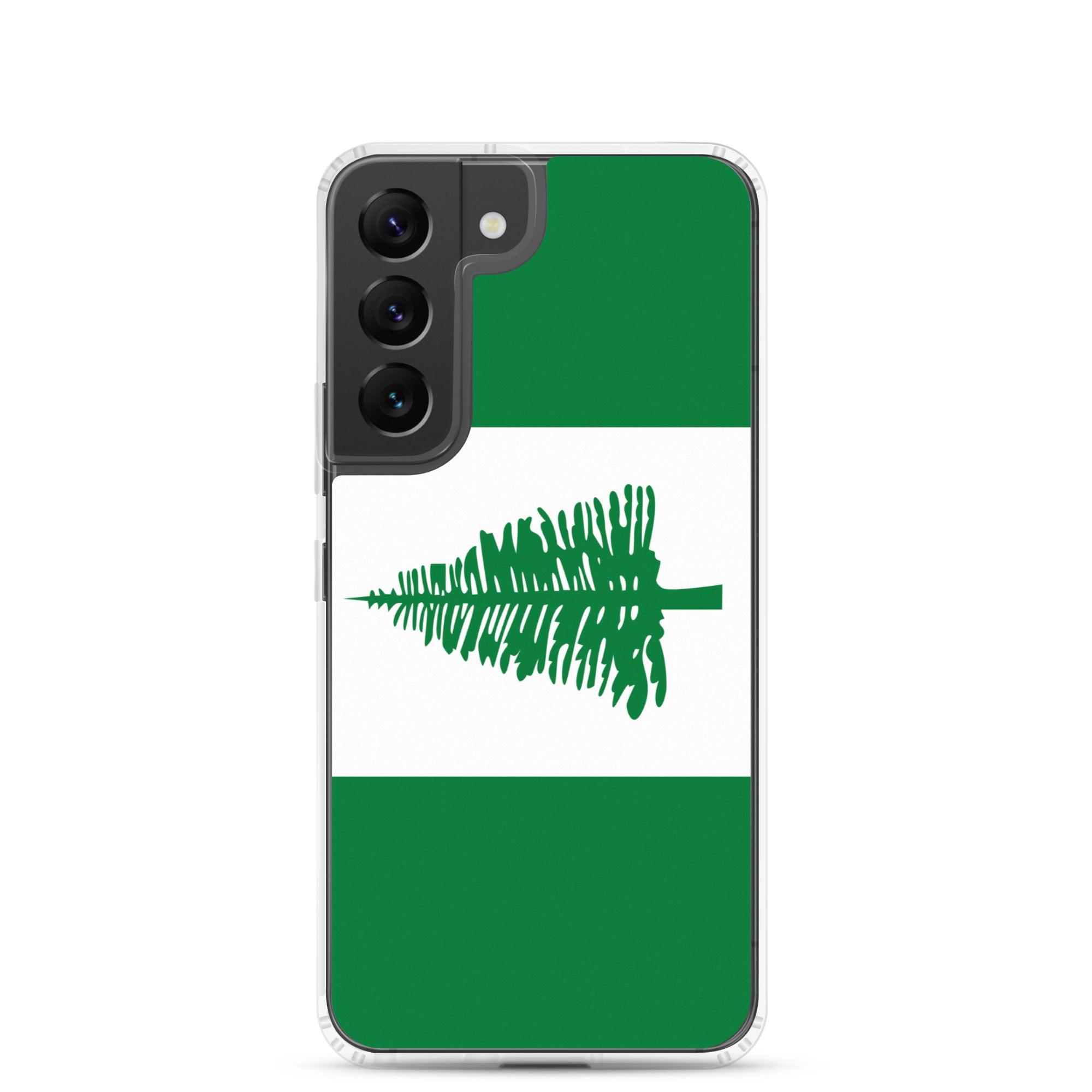 Coque de téléphone avec le drapeau de l'île Norfolk, en TPU, offrant une protection élégante et durable.