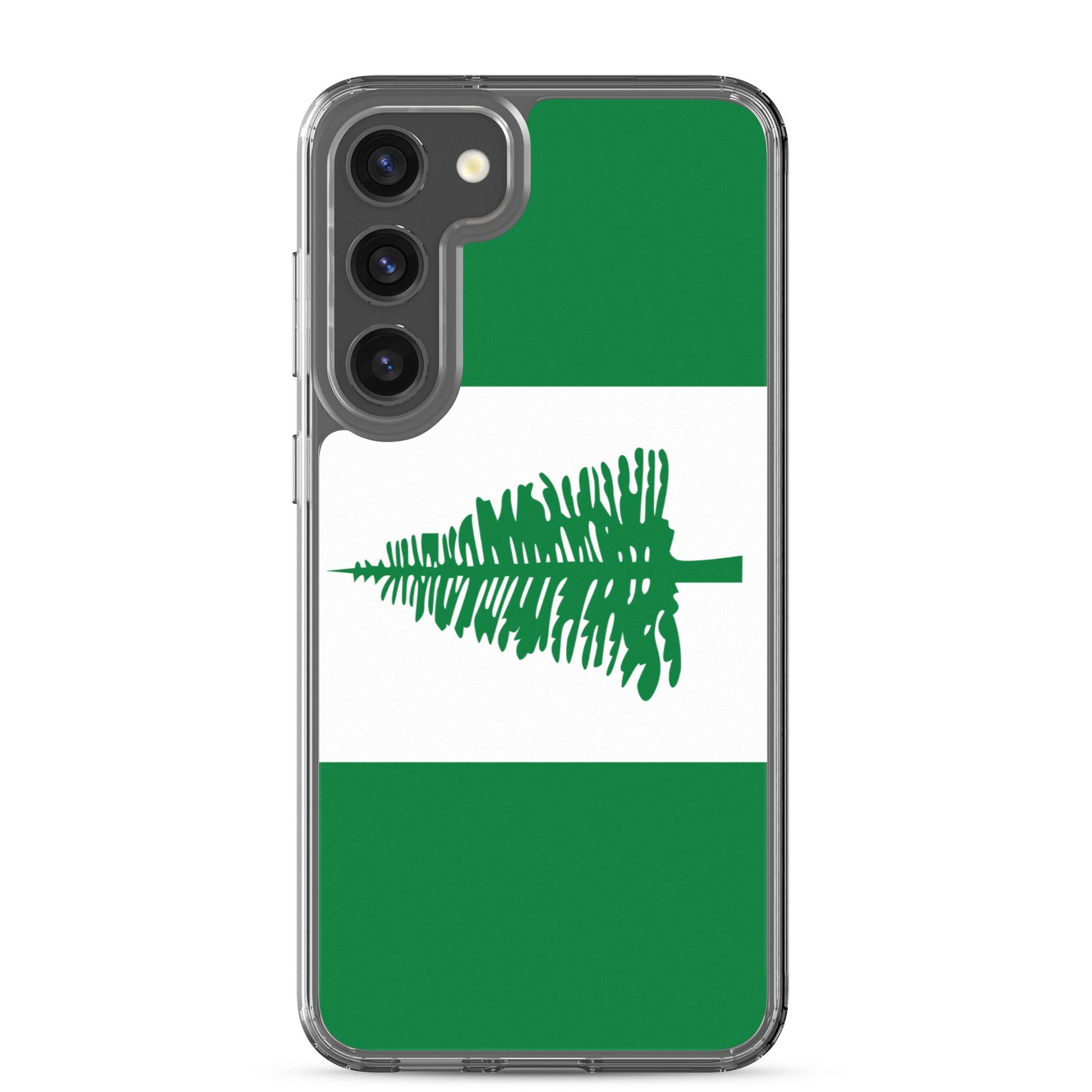 Coque de téléphone avec le drapeau de l'île Norfolk, en TPU, offrant une protection élégante et durable.