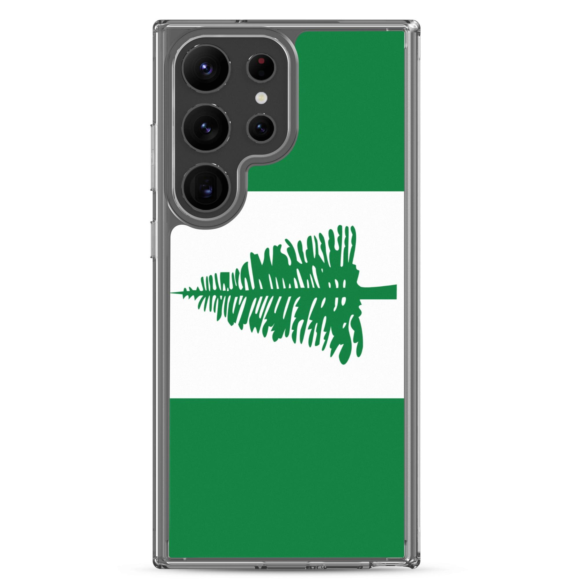 Coque de téléphone avec le drapeau de l'île Norfolk, en TPU, offrant une protection élégante et durable.