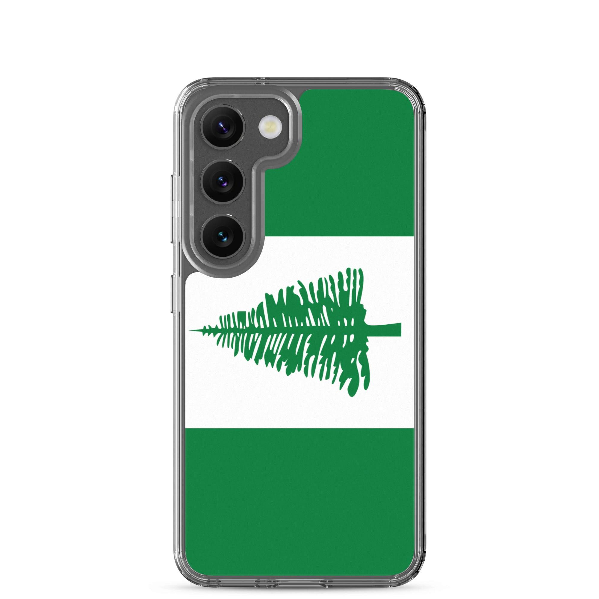 Coque de téléphone avec le drapeau de l'île Norfolk, en TPU, offrant une protection élégante et durable.