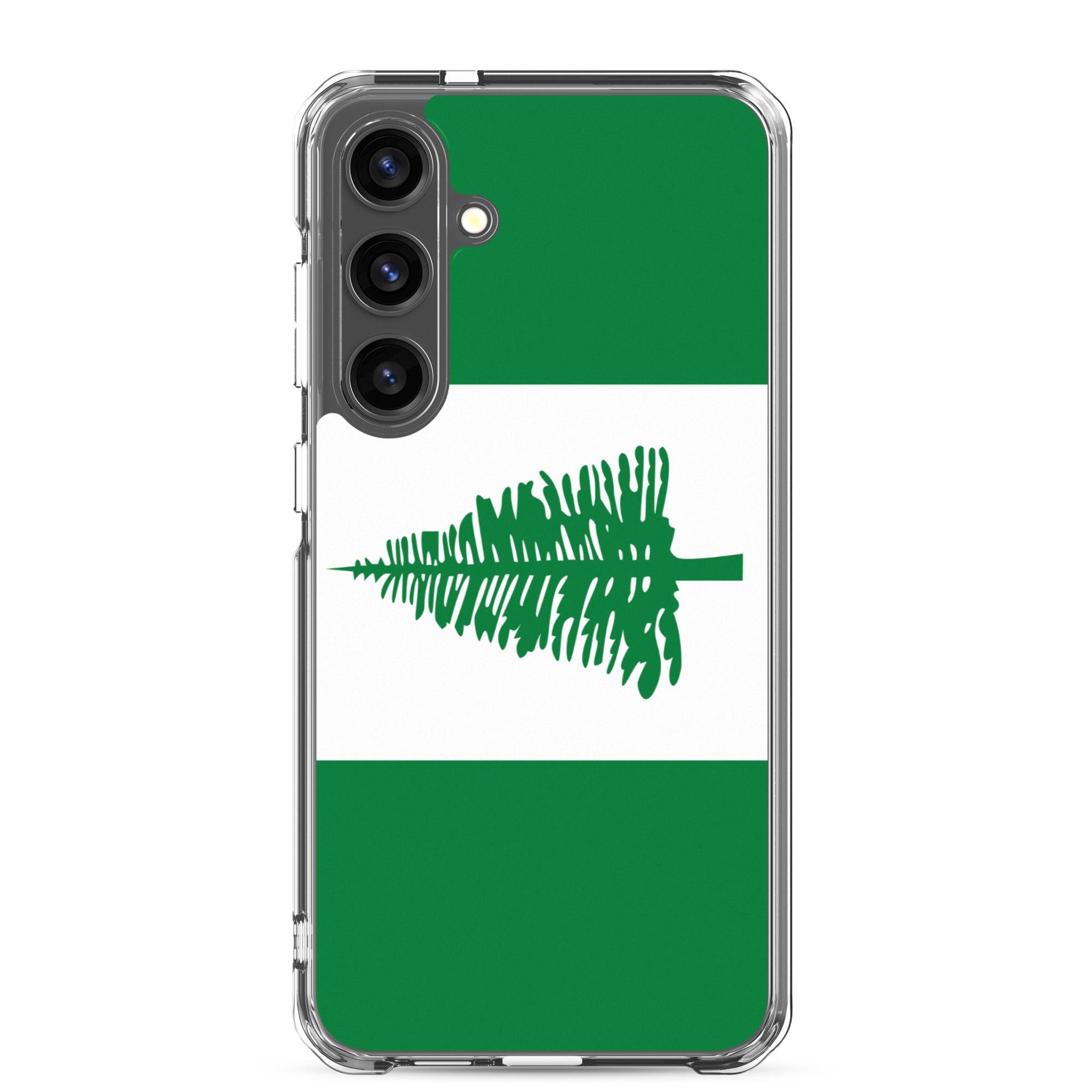 Coque de téléphone avec le drapeau de l'île Norfolk, en TPU, offrant une protection élégante et durable.