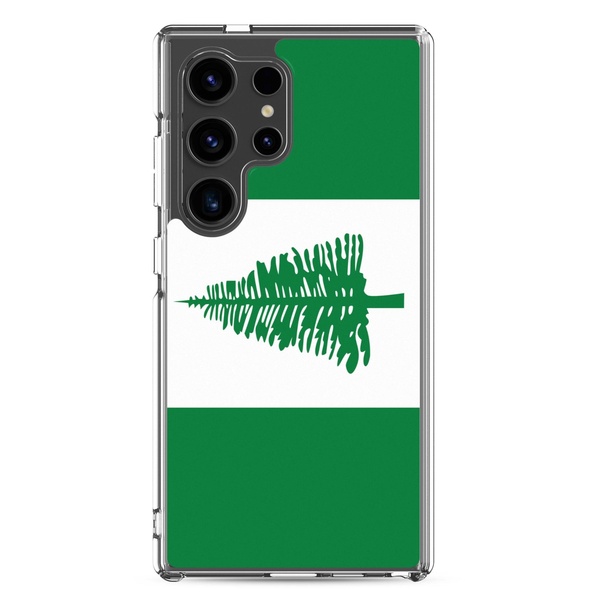 Coque de téléphone avec le drapeau de l'île Norfolk, en TPU, offrant une protection élégante et durable.