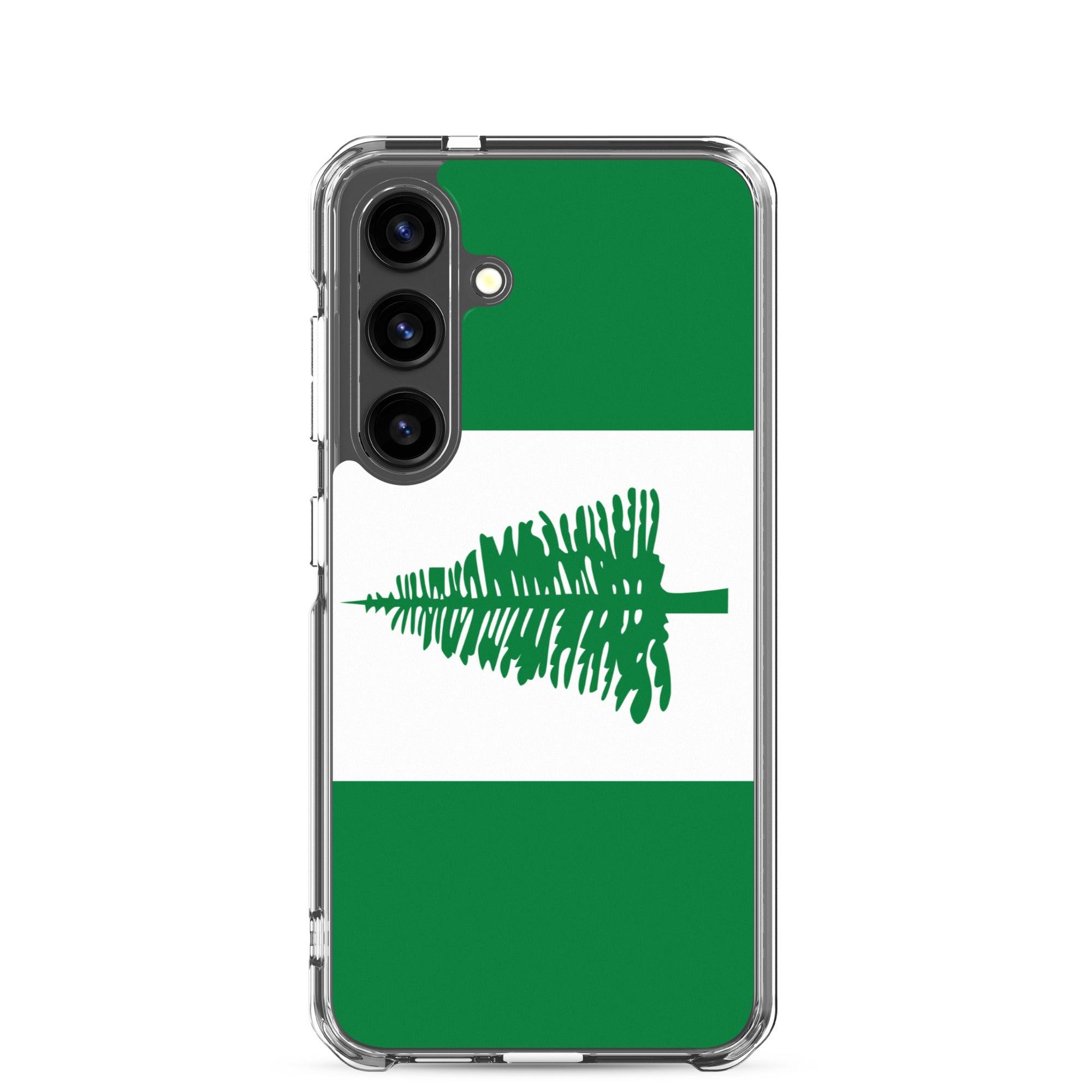 Coque de téléphone avec le drapeau de l'île Norfolk, en TPU, offrant une protection élégante et durable.