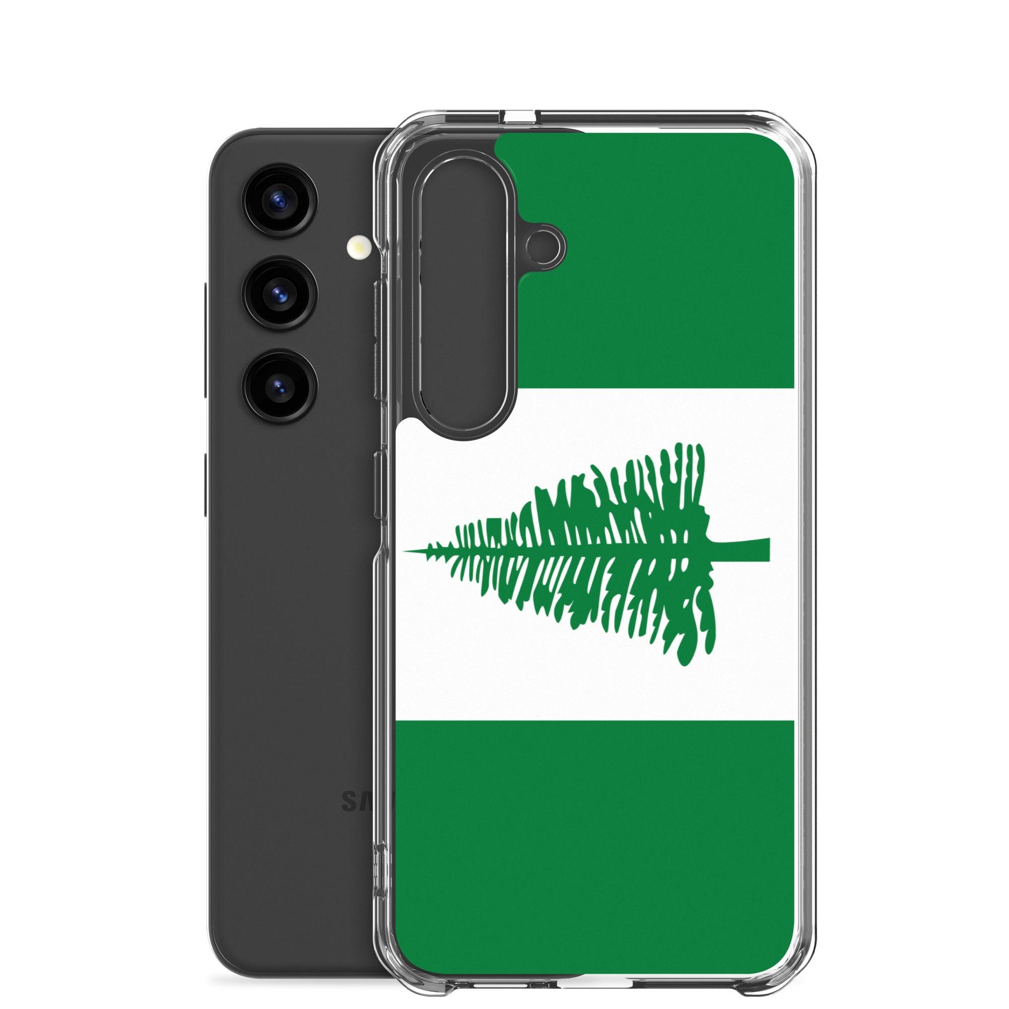 Coque de téléphone avec le drapeau de l'île Norfolk, en TPU, offrant une protection élégante et durable.