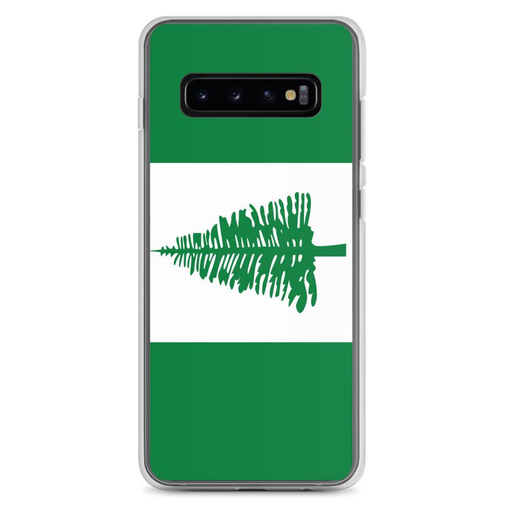 Coque de téléphone avec le drapeau de l'île Norfolk, en TPU, offrant une protection élégante et durable.