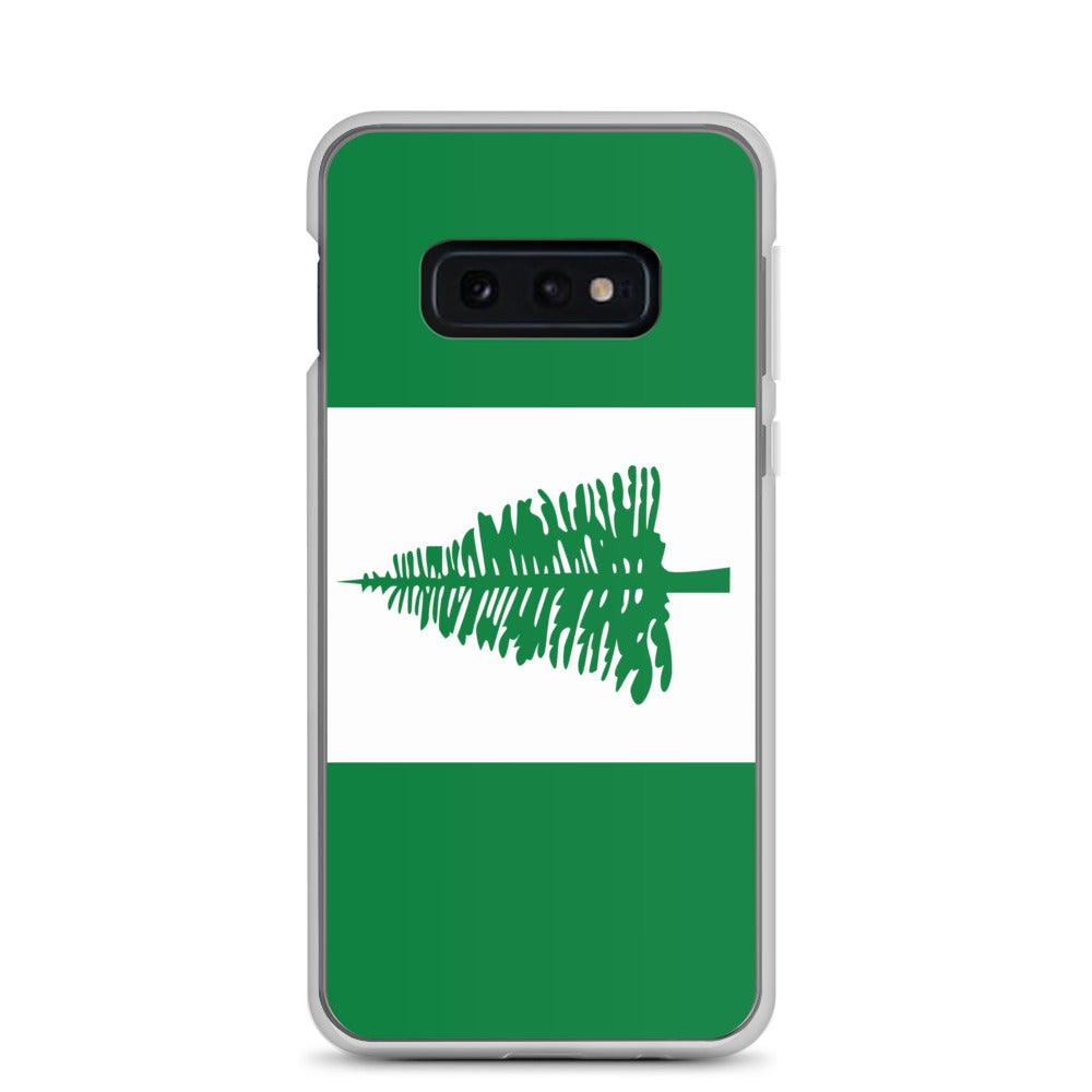 Coque de téléphone avec le drapeau de l'île Norfolk, en TPU, offrant une protection élégante et durable.