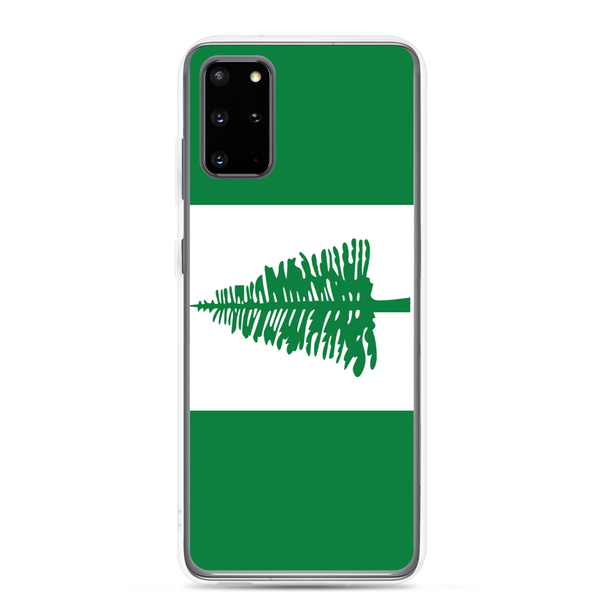 Coque de téléphone avec le drapeau de l'île Norfolk, en TPU, offrant une protection élégante et durable.