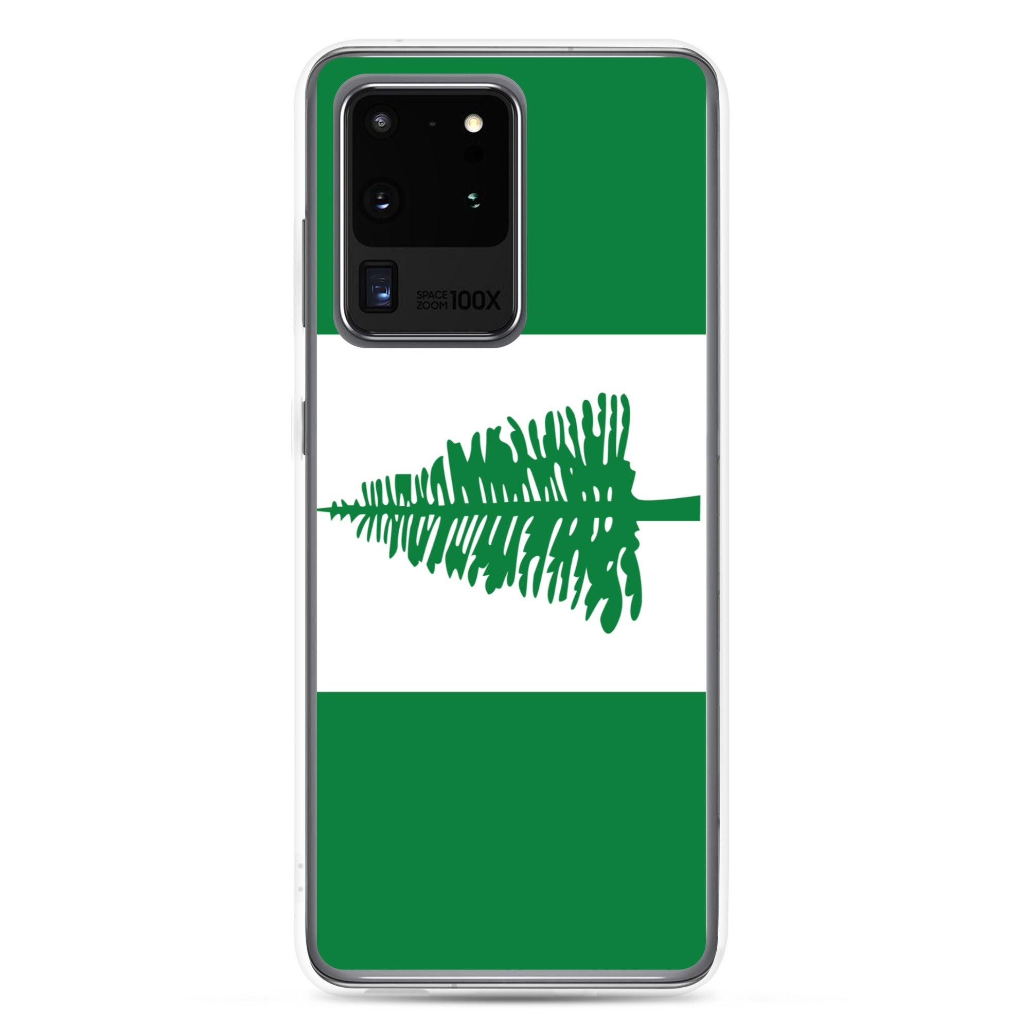 Coque de téléphone avec le drapeau de l'île Norfolk, en TPU, offrant une protection élégante et durable.