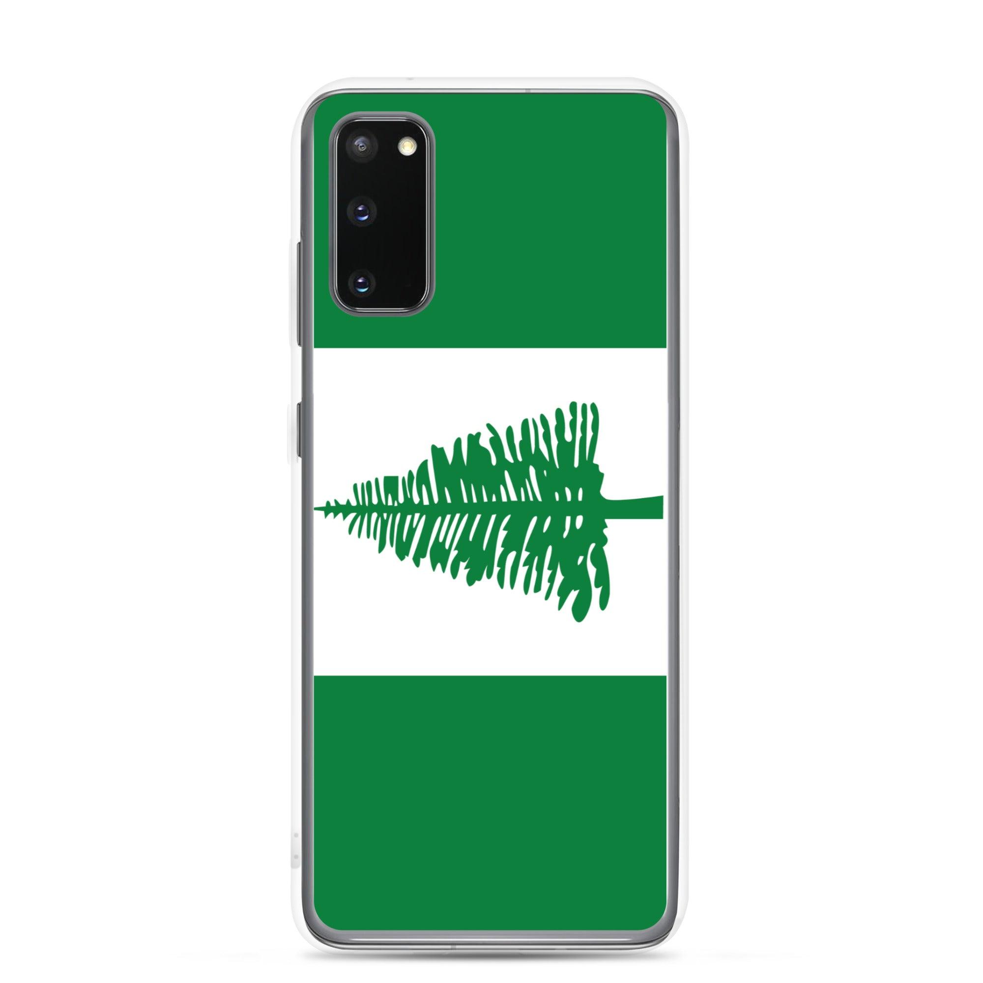 Coque de téléphone avec le drapeau de l'île Norfolk, en TPU, offrant une protection élégante et durable.