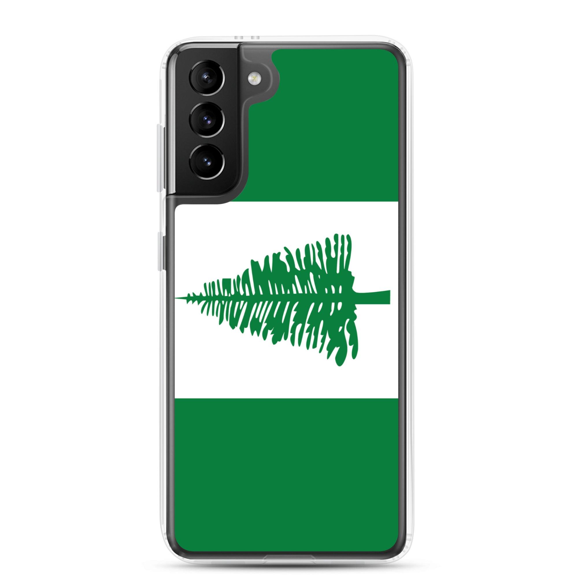 Coque de téléphone avec le drapeau de l'île Norfolk, en TPU, offrant une protection élégante et durable.