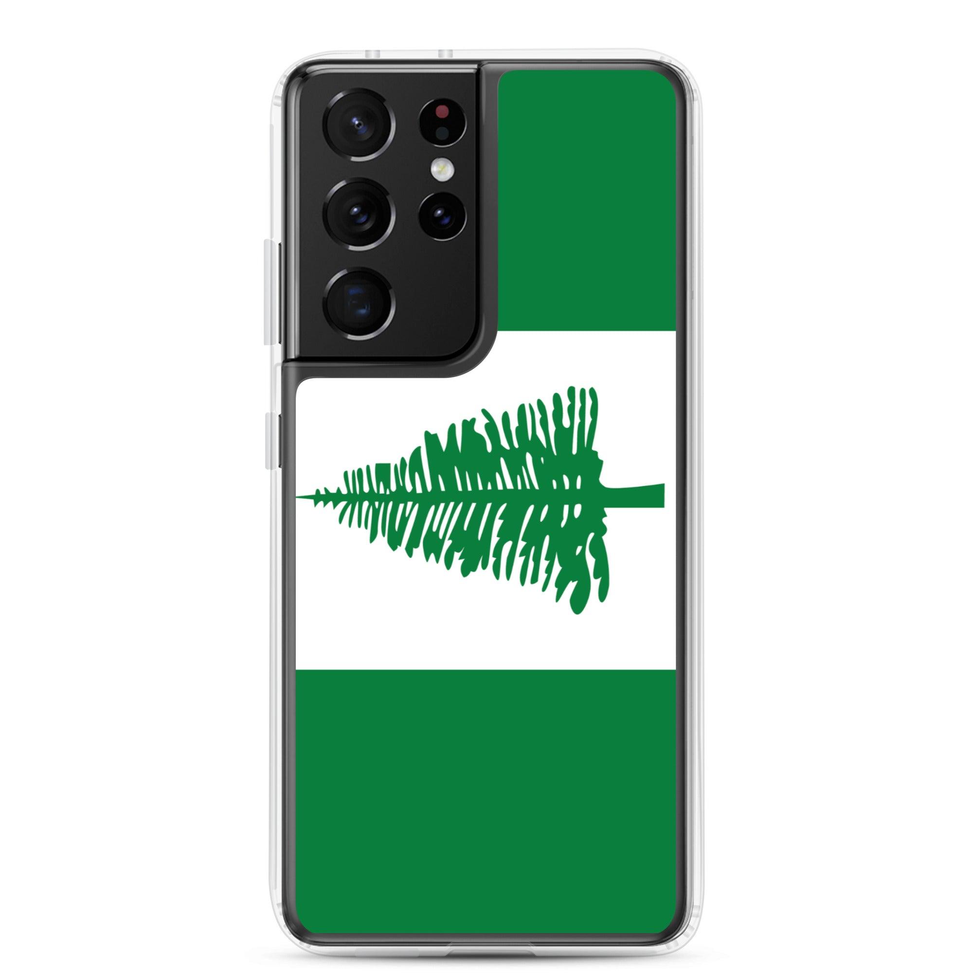 Coque de téléphone avec le drapeau de l'île Norfolk, en TPU, offrant une protection élégante et durable.