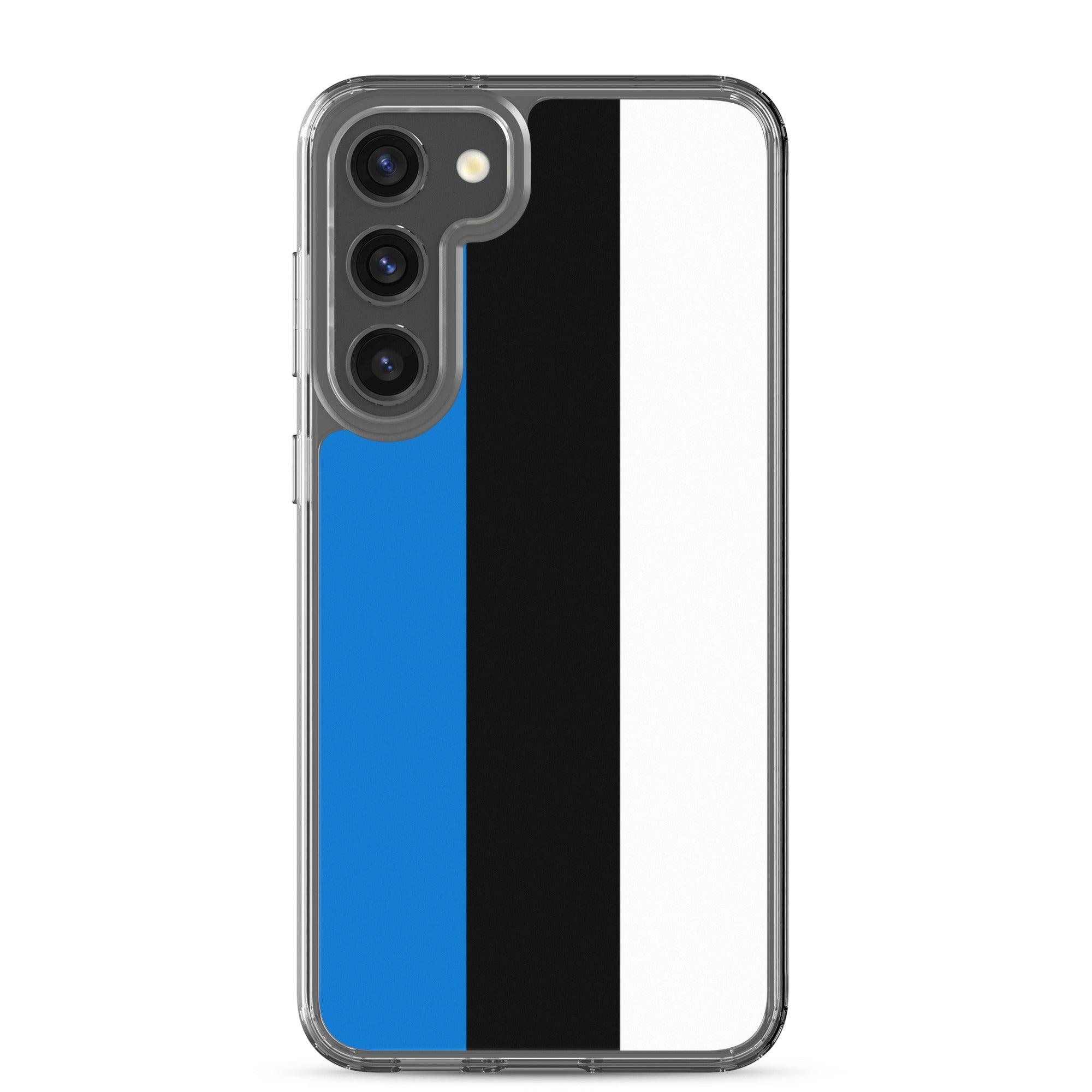 Coque de téléphone avec le drapeau de l'Estonie, en TPU flexible, offrant une protection élégante et durable.