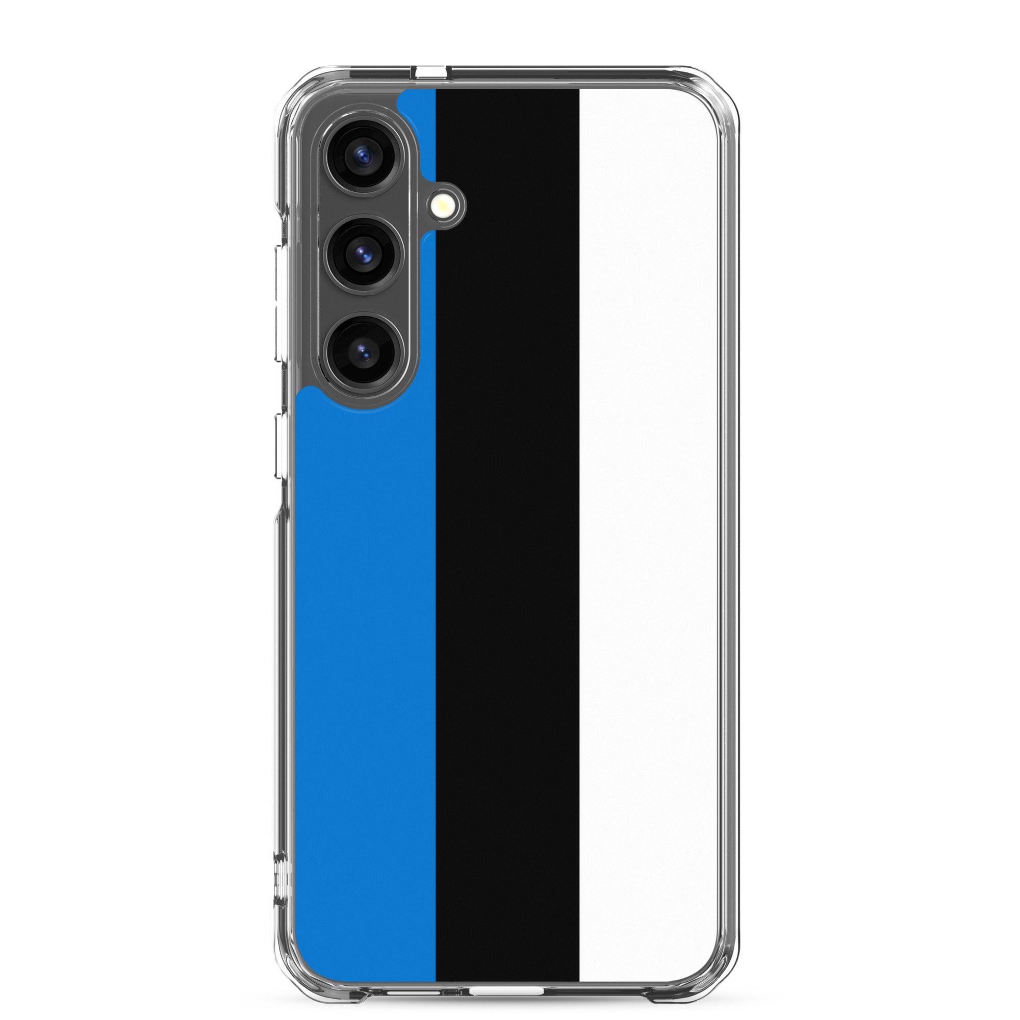 Coque de téléphone avec le drapeau de l'Estonie, en TPU flexible, offrant une protection élégante et durable.