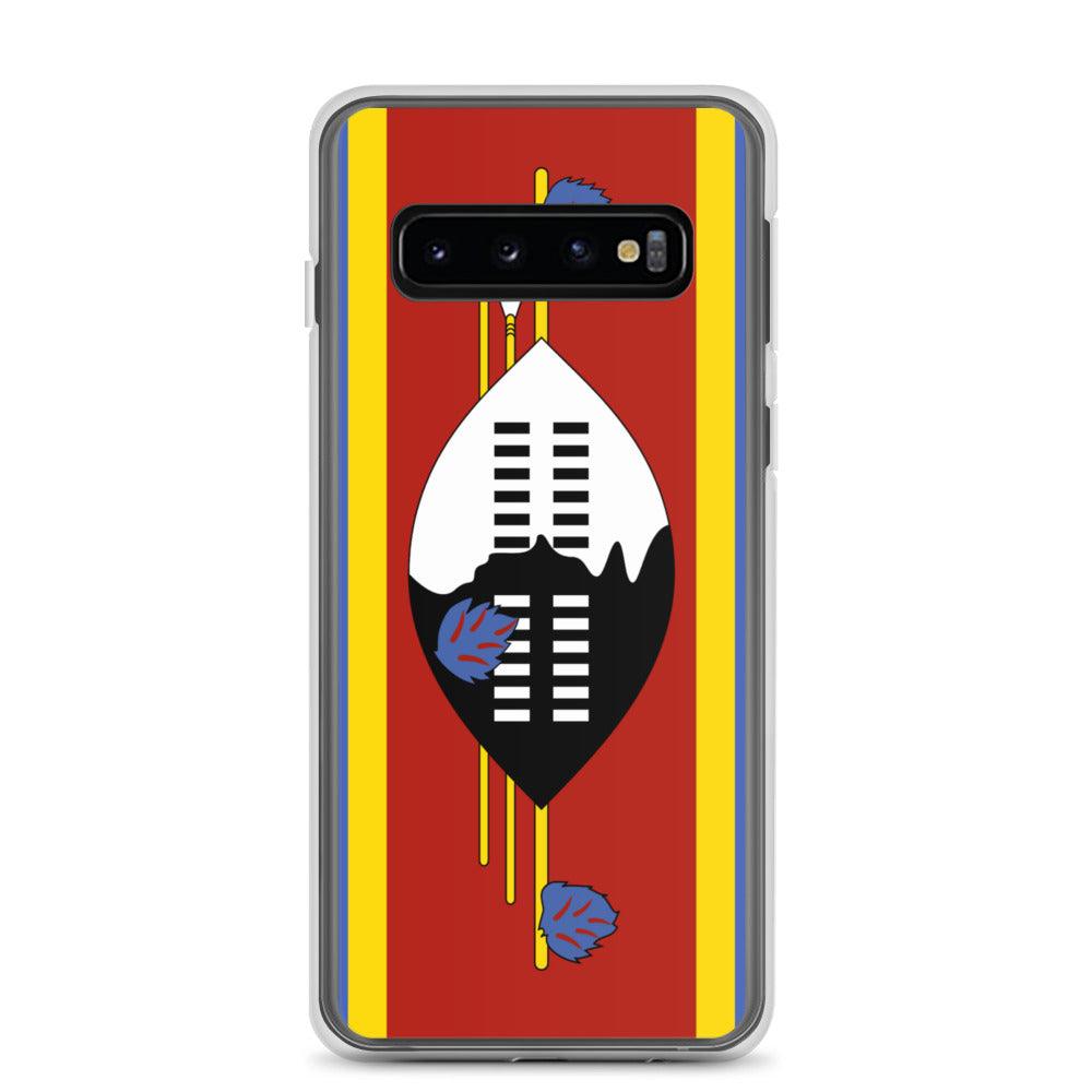 Coque de téléphone avec le drapeau de l'Eswatini, en TPU, offrant protection et style.