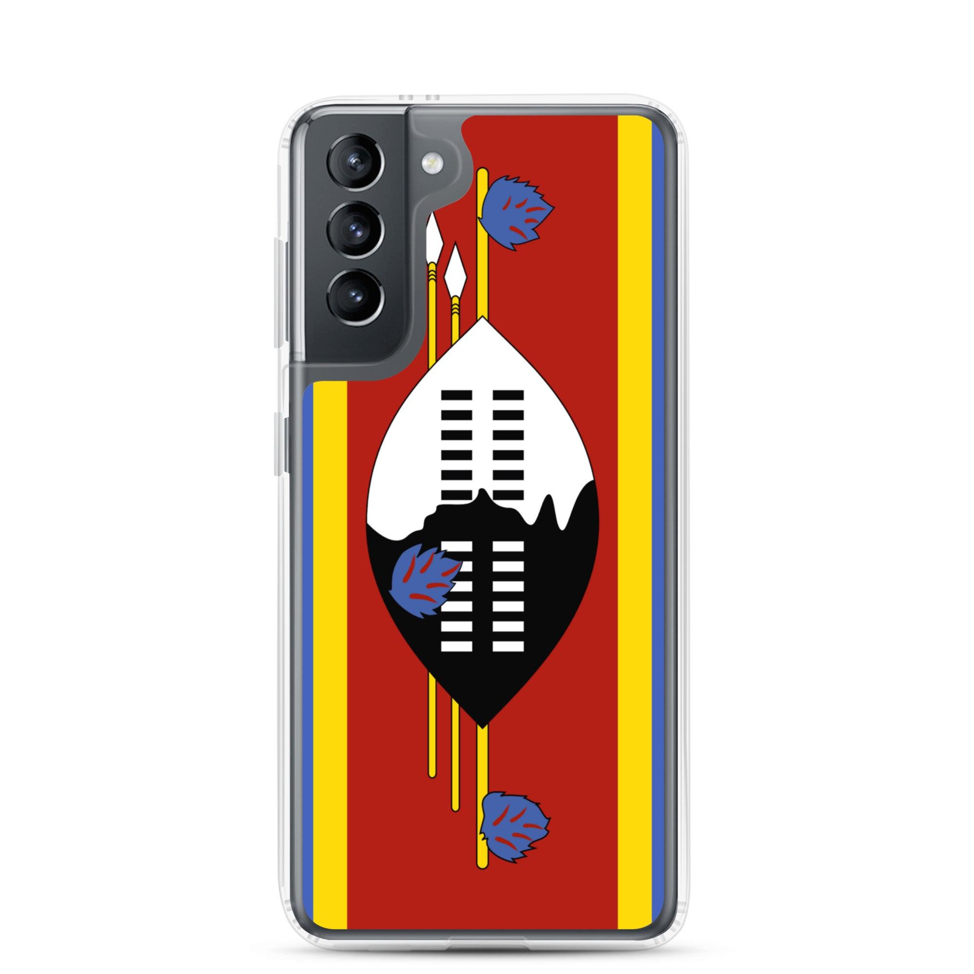 Coque de téléphone avec le drapeau de l'Eswatini, en TPU, offrant protection et style.