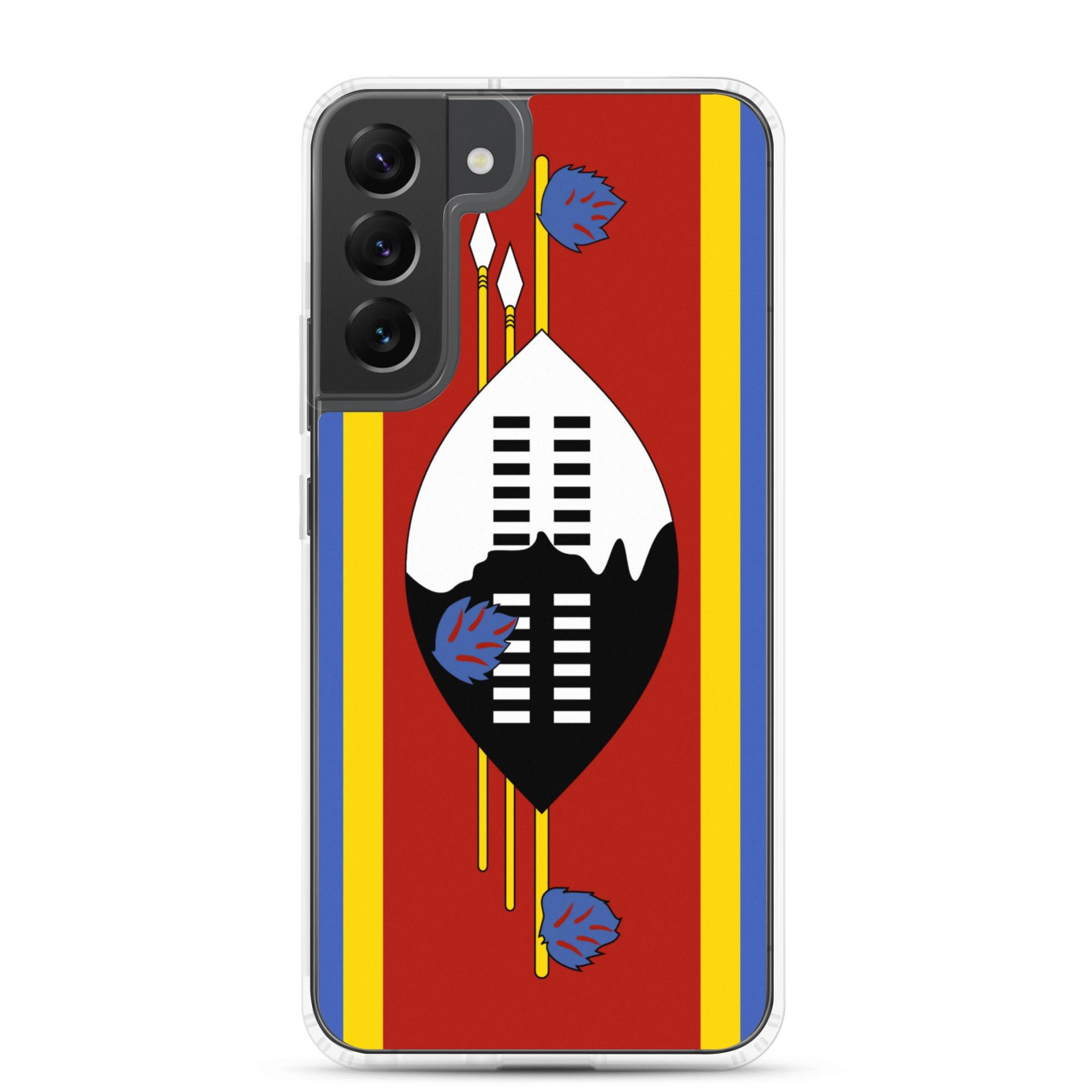 Coque de téléphone avec le drapeau de l'Eswatini, en TPU, offrant protection et style.