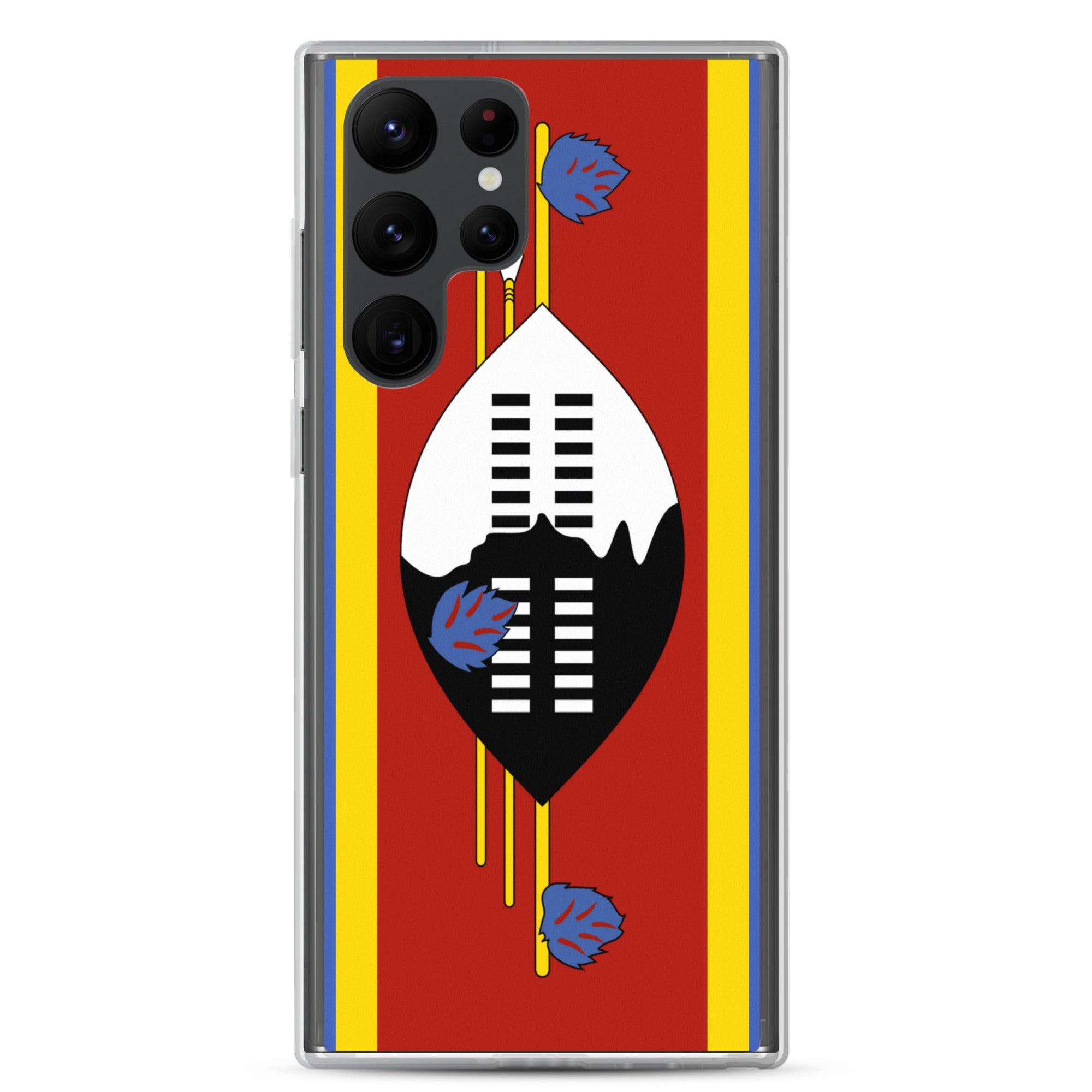 Coque de téléphone avec le drapeau de l'Eswatini, en TPU, offrant protection et style.