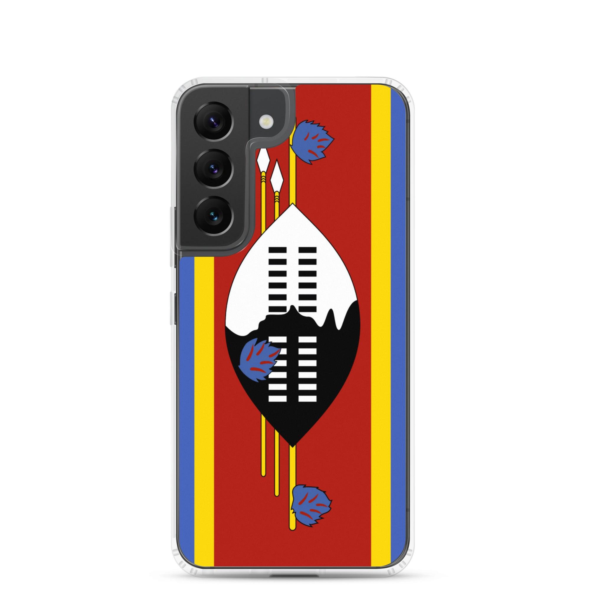 Coque de téléphone avec le drapeau de l'Eswatini, en TPU, offrant protection et style.