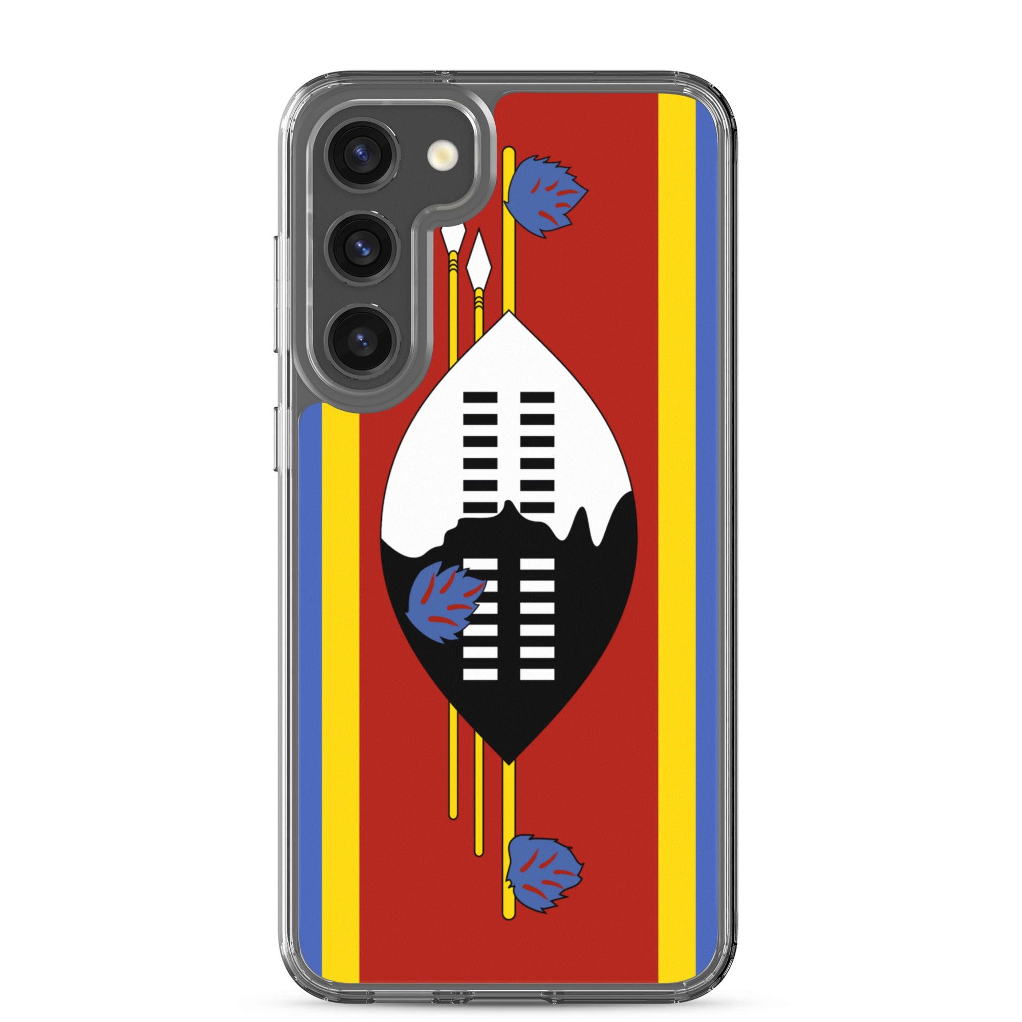 Coque de téléphone avec le drapeau de l'Eswatini, en TPU, offrant protection et style.