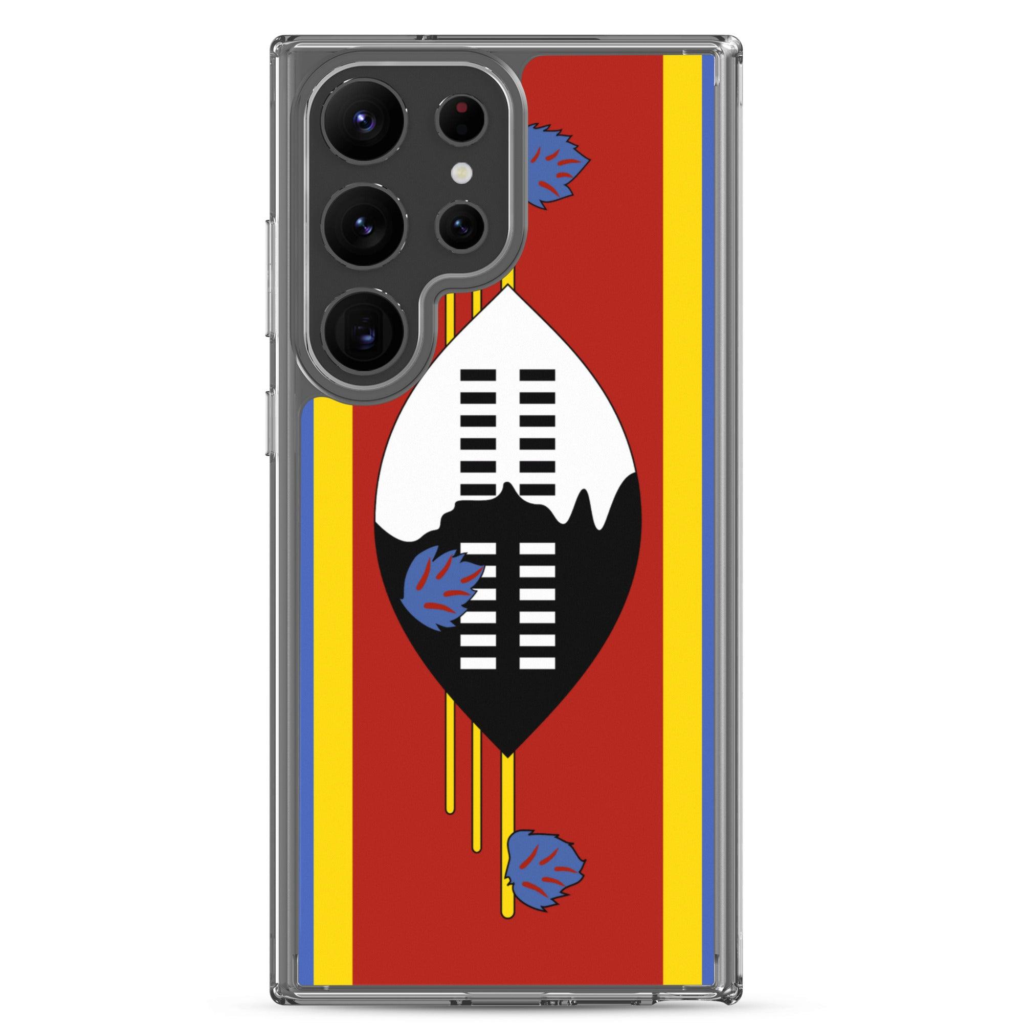 Coque de téléphone avec le drapeau de l'Eswatini, en TPU, offrant protection et style.