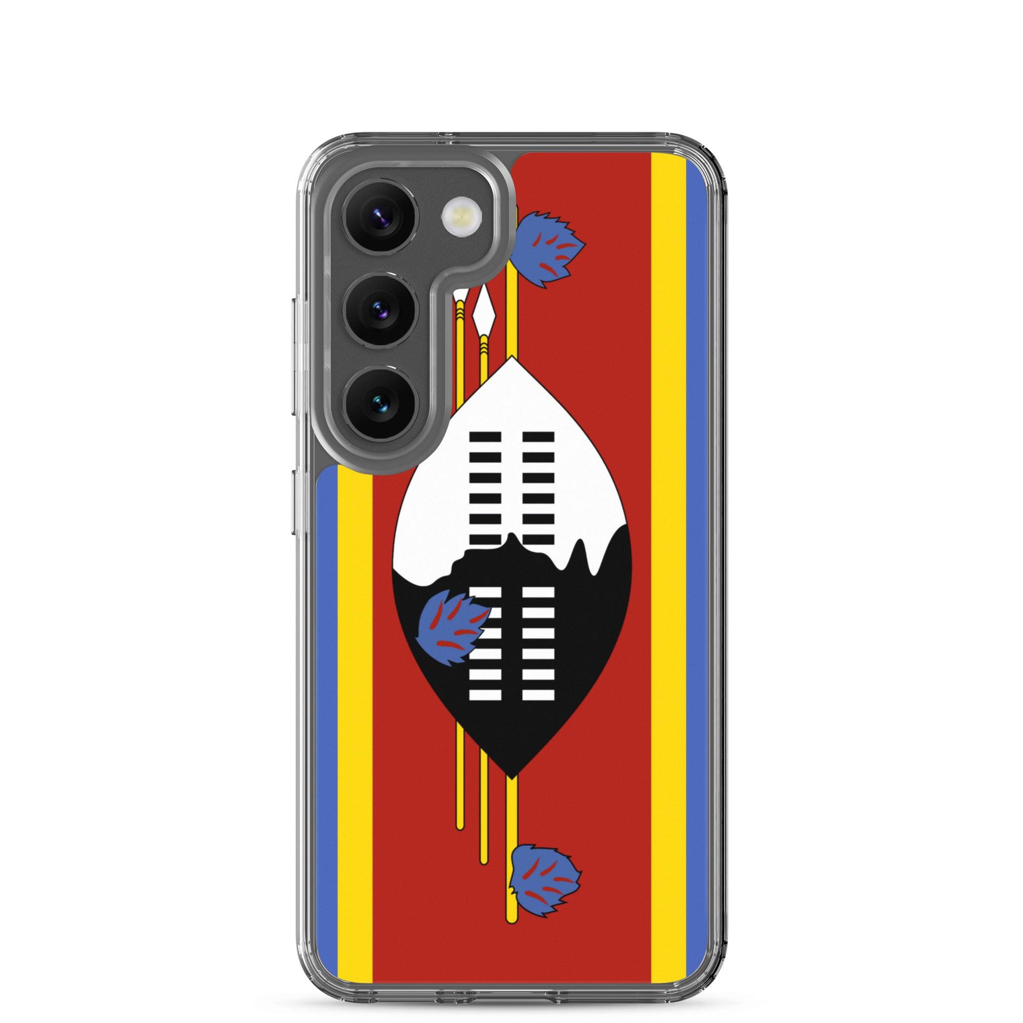 Coque de téléphone avec le drapeau de l'Eswatini, en TPU, offrant protection et style.