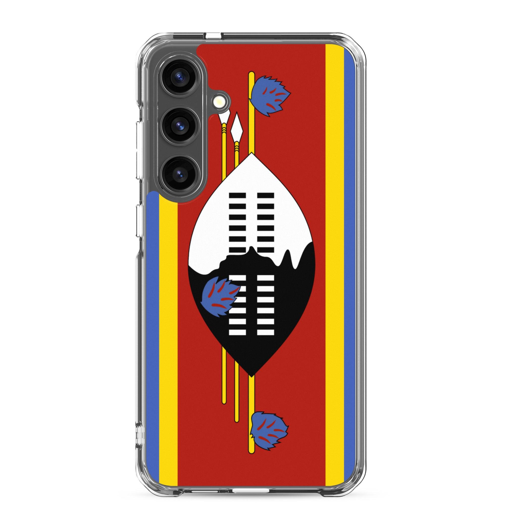 Coque de téléphone avec le drapeau de l'Eswatini, en TPU, offrant protection et style.