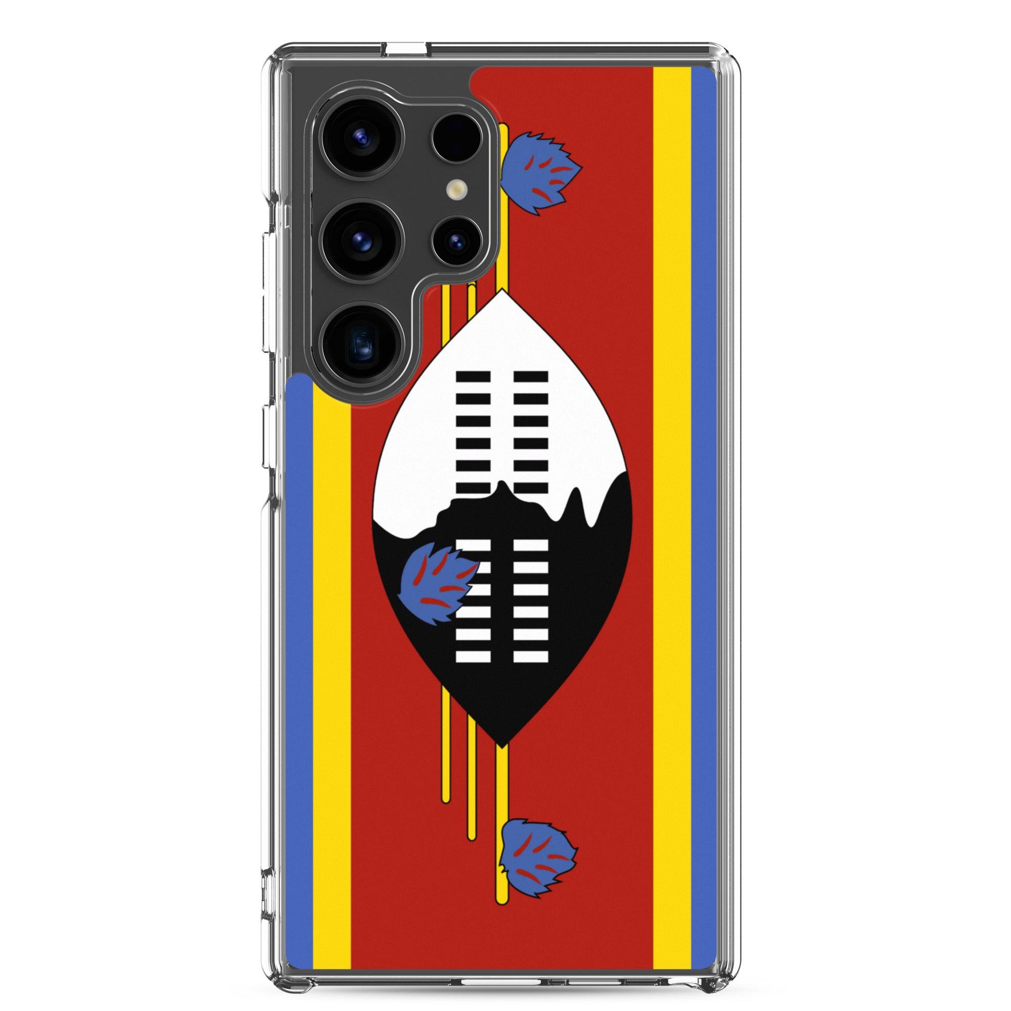 Coque de téléphone avec le drapeau de l'Eswatini, en TPU, offrant protection et style.