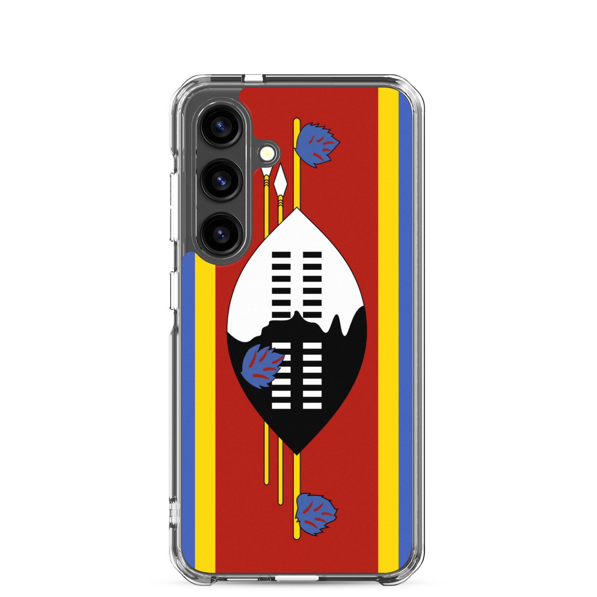 Coque de téléphone avec le drapeau de l'Eswatini, en TPU, offrant protection et style.