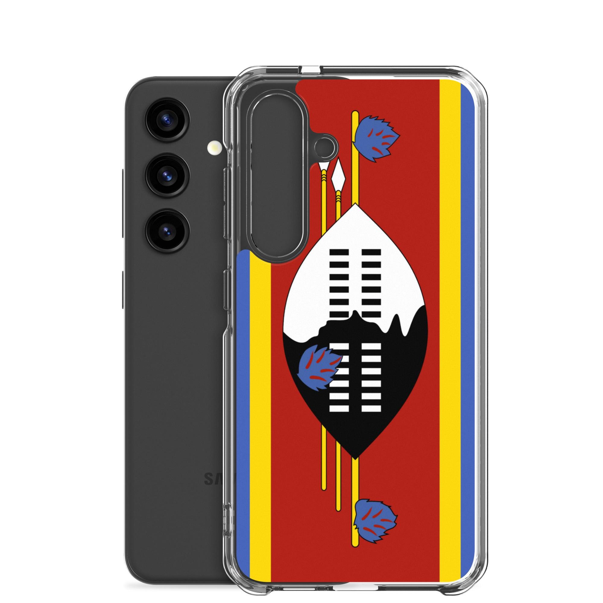 Coque de téléphone avec le drapeau de l'Eswatini, en TPU, offrant protection et style.